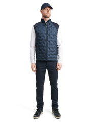 Abacus - Mens Grove hybrid vest - golf jackets - navy/lt.grey - 2