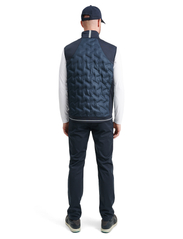 Abacus - Mens Grove hybrid vest - golf jackets - navy/lt.grey - 3