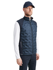 Abacus - Mens Grove hybrid vest - golf jackets - navy/lt.grey - 4