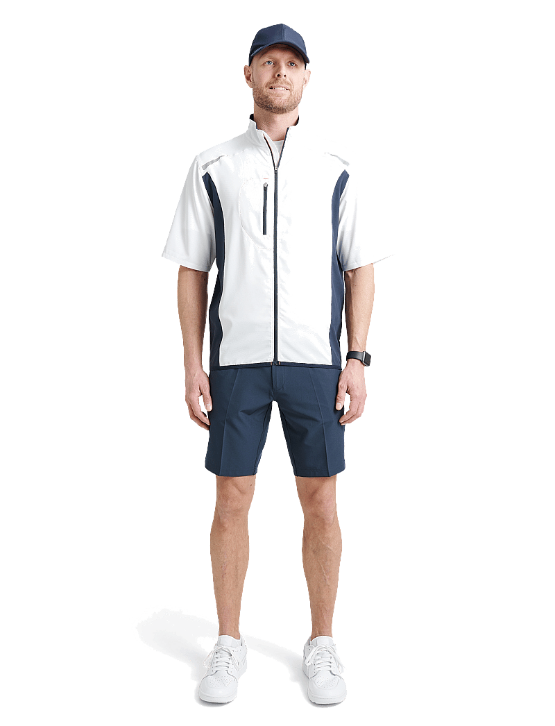 Abacus - Mens Lanark stretch windshirt - golf-jacken - white/navy - 2