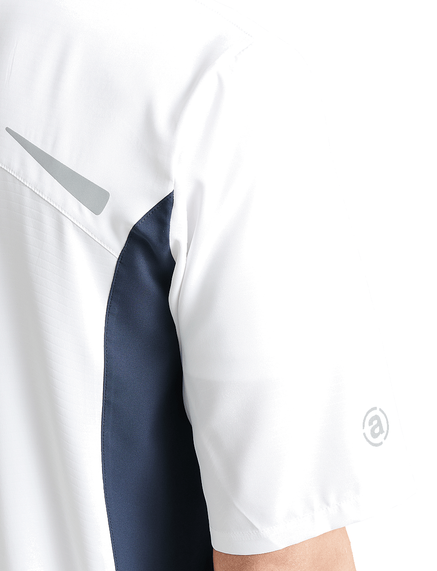 Abacus - Mens Lanark stretch windshirt - golf-jacken - white/navy - 5