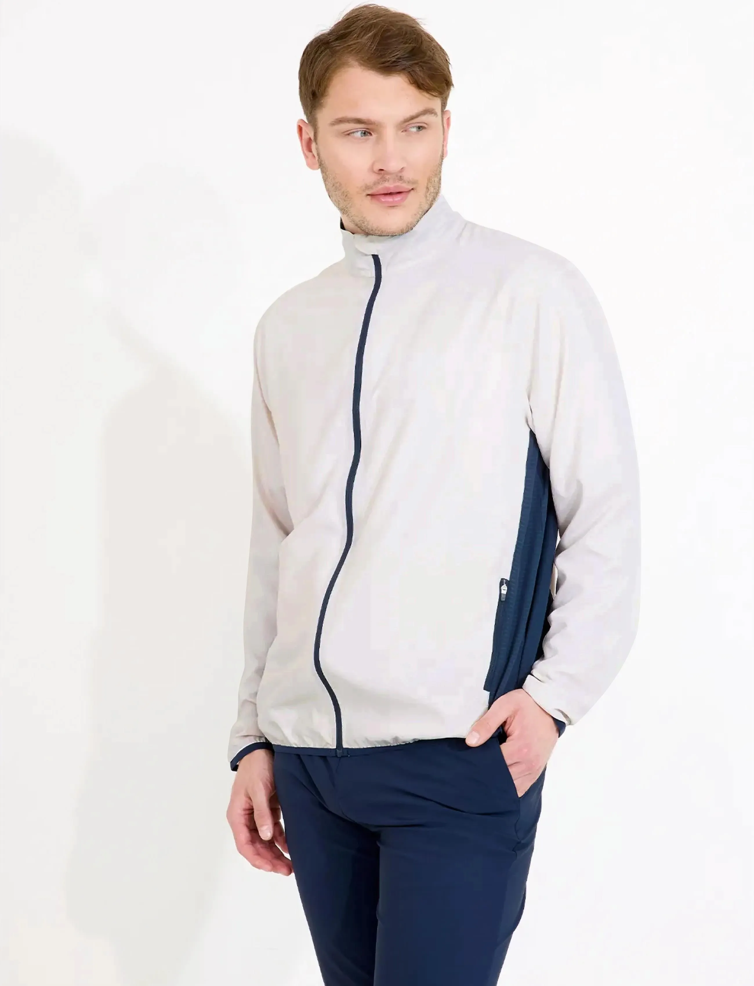 Abacus Mens Lanark Classics Stretch Windjacket, Mænd, Vindjakke, Hvid, Str: XL
