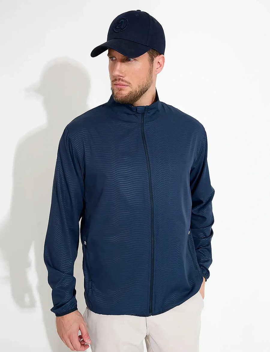 Abacus - Mens Lanark classics stretch windjacket - golfo striukės - navy - 0