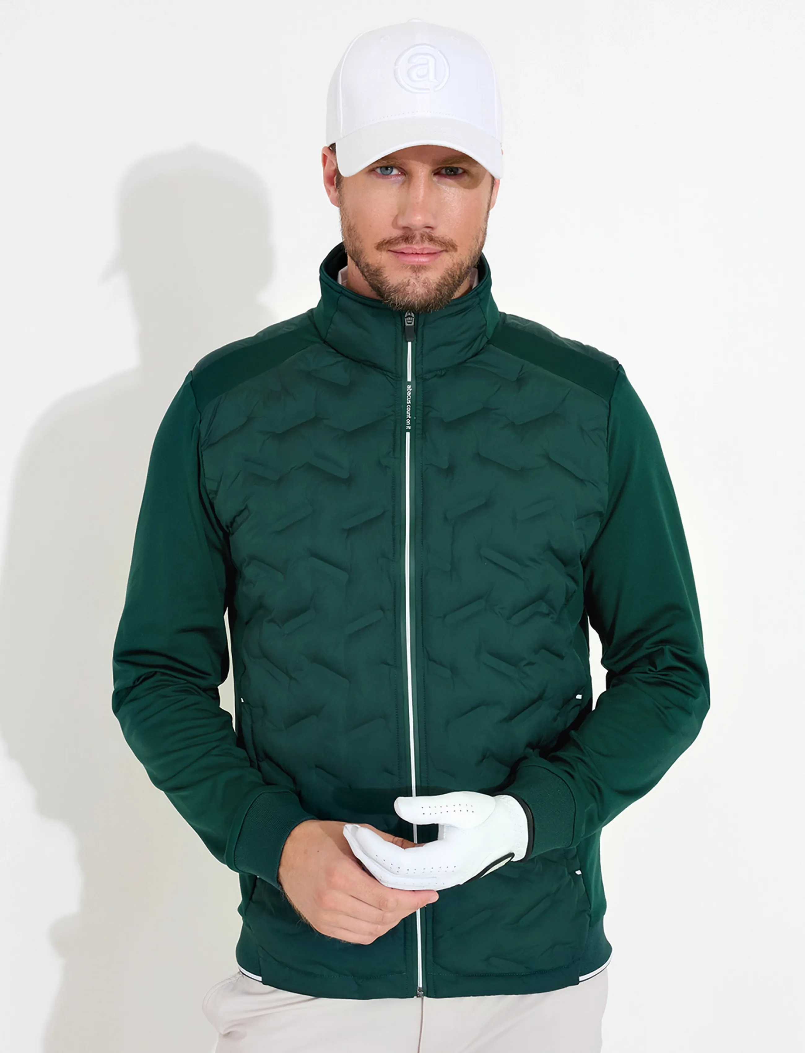 Abacus Mens Portrush Hybrid Jacket, L, Sport Jackets, Grün - Golf Männerswear