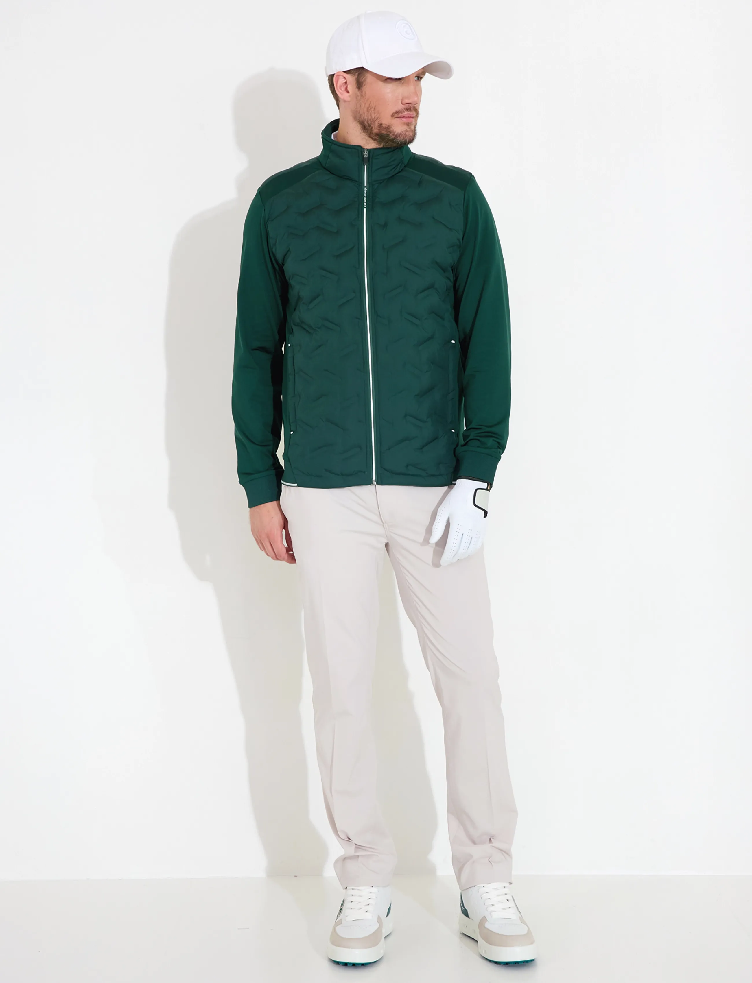 Abacus - Mens Portrush hybrid jacket - golfjakker - course green - 3