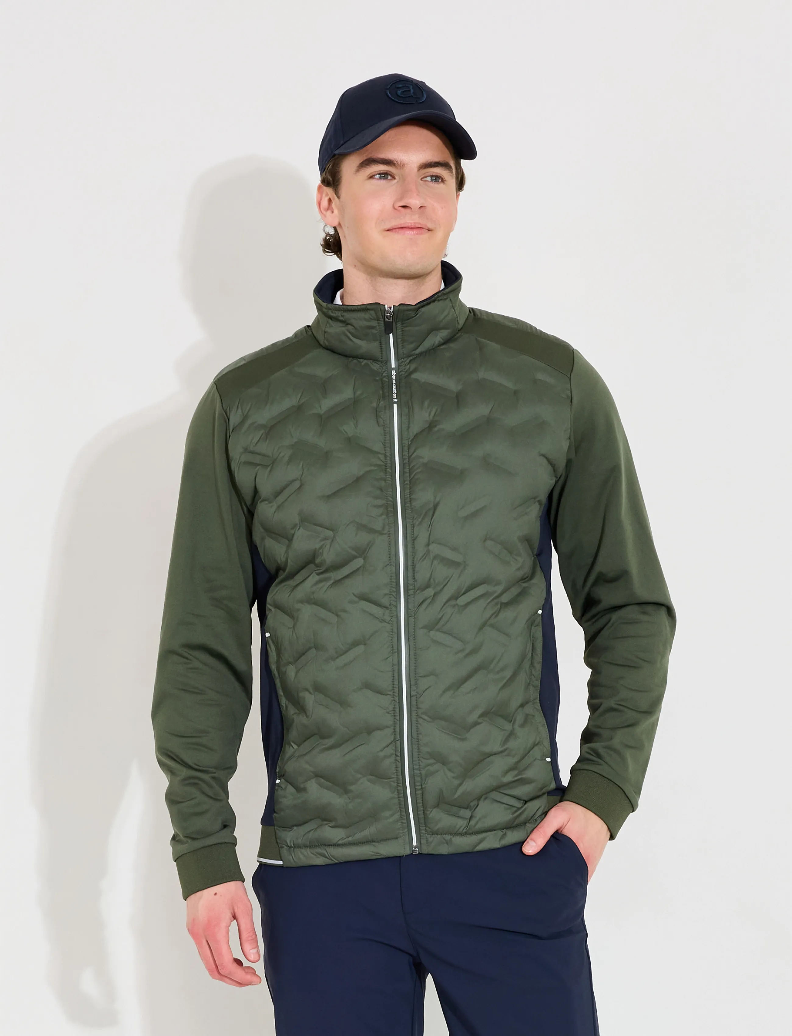 Abacus Mens Portrush Hybrid Jacket, XL, Khaki green, Sport Jackets > Sport Golf Jackets, Herre