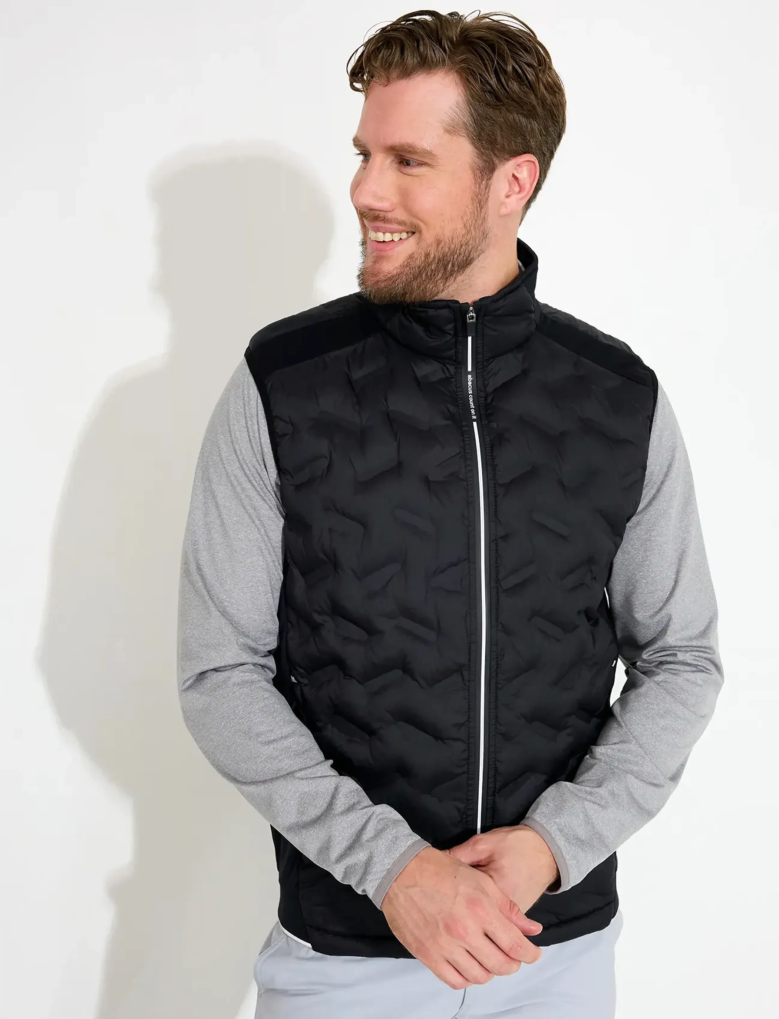 Abacus Mens Portrush Hybrid Vest, S, Black, Sport > Veste, Herre