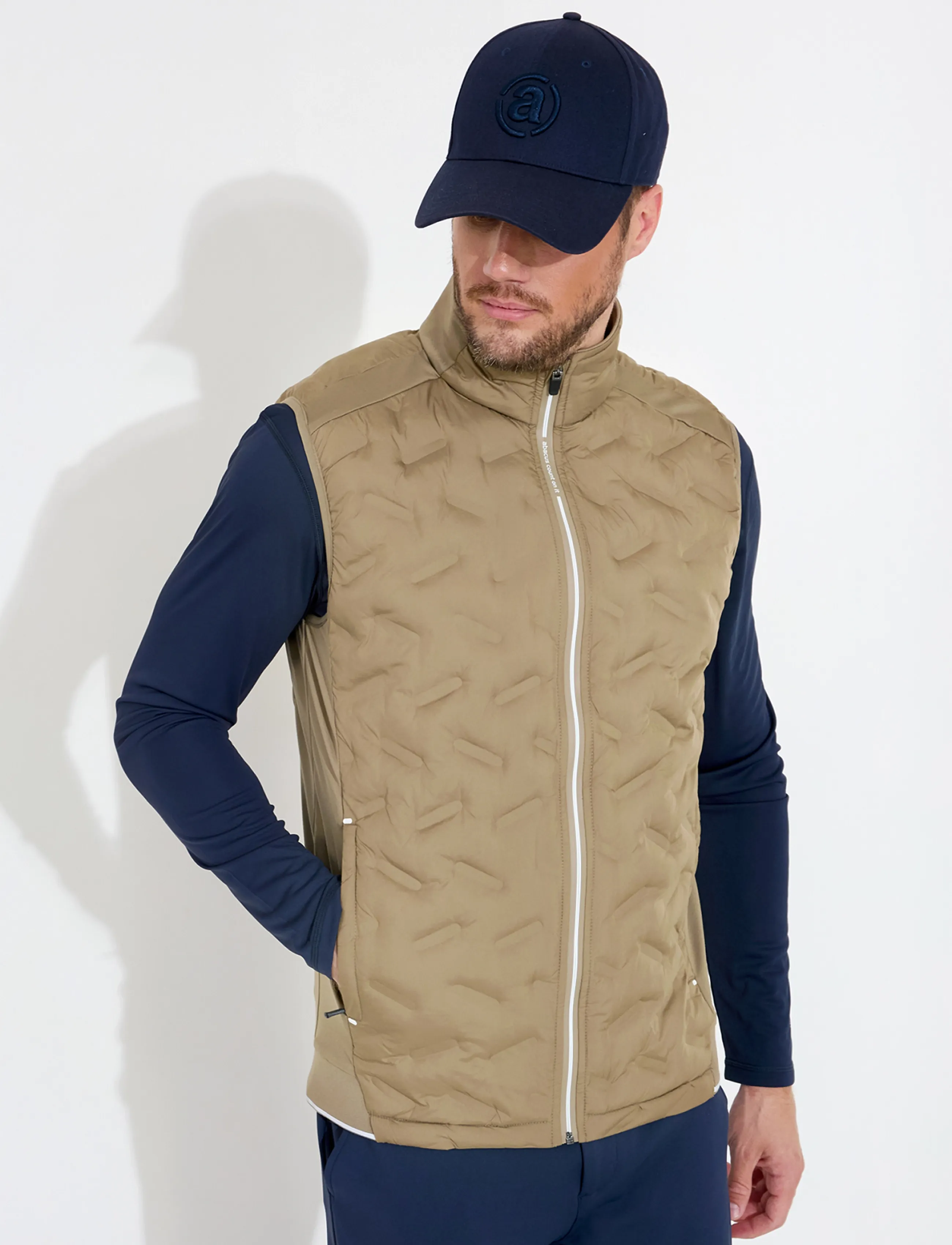 Abacus Mens Portrush Hybrid Vest, XXL, Beige, Sport > Veste, Herre