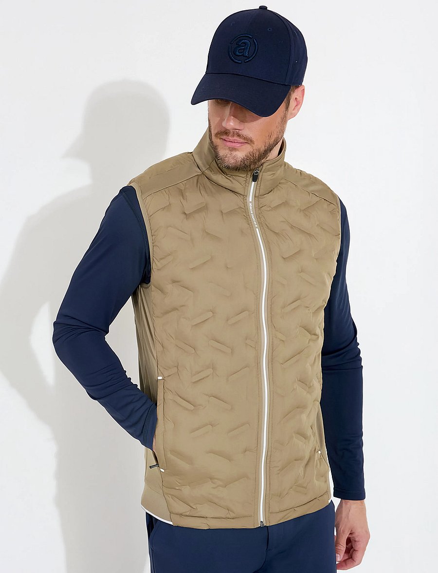Abacus - Mens Portrush hybrid vest - veste - taupe - 0