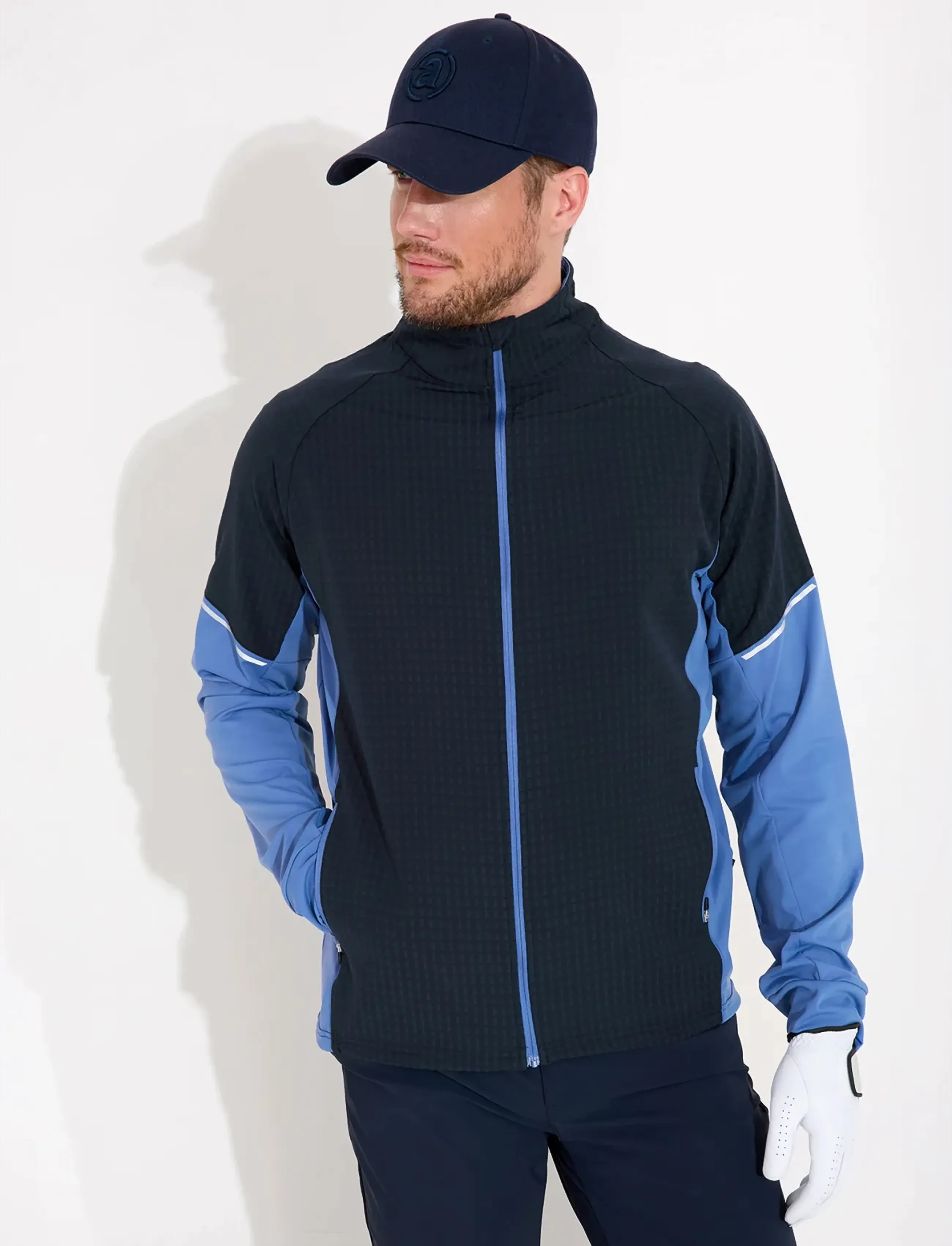 Abacus Mens Wedge Hybrid Jacket, L, Sport Jackets, Marineblau - Golf Männerswear