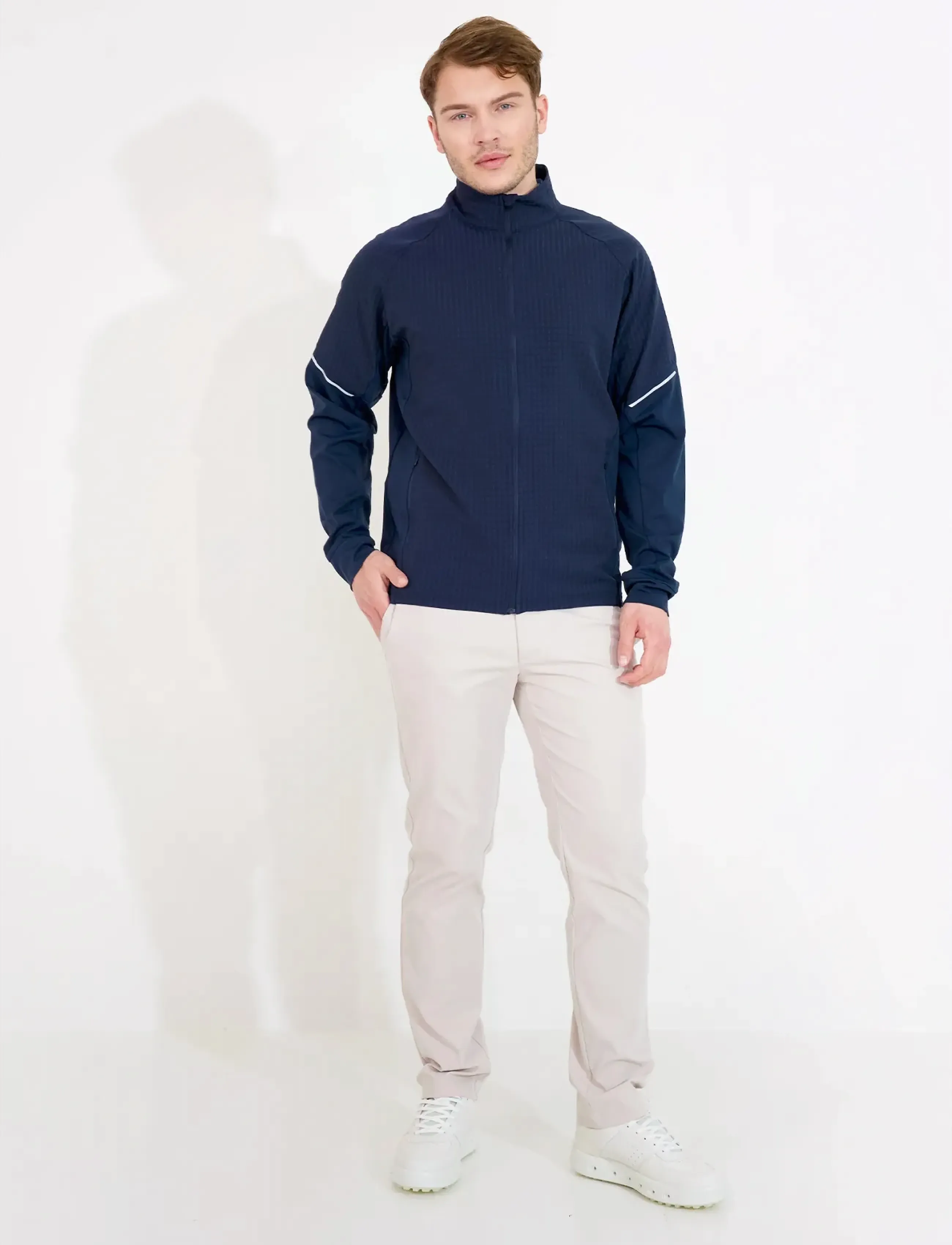Abacus - Mens Wedge hybrid jacket - golf jackets - navy - 3