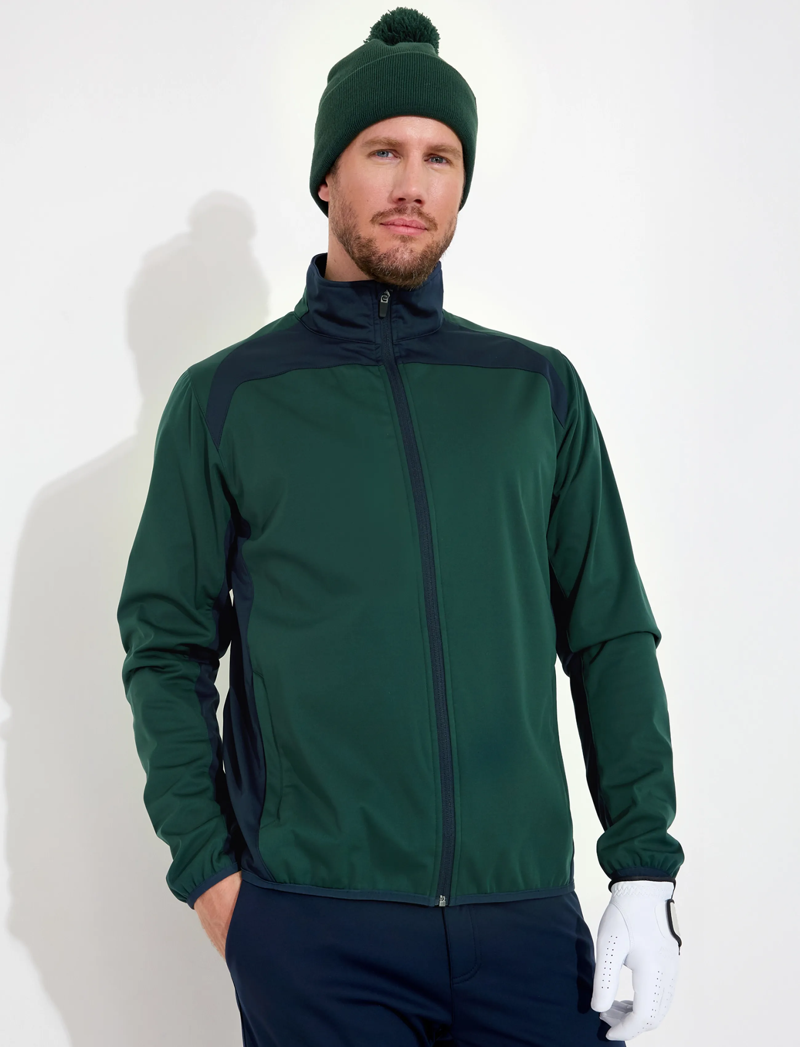 Abacus Mens Muirfield Softshell Jacket, S, Sport Jackets, Grün - Golf Männerswear