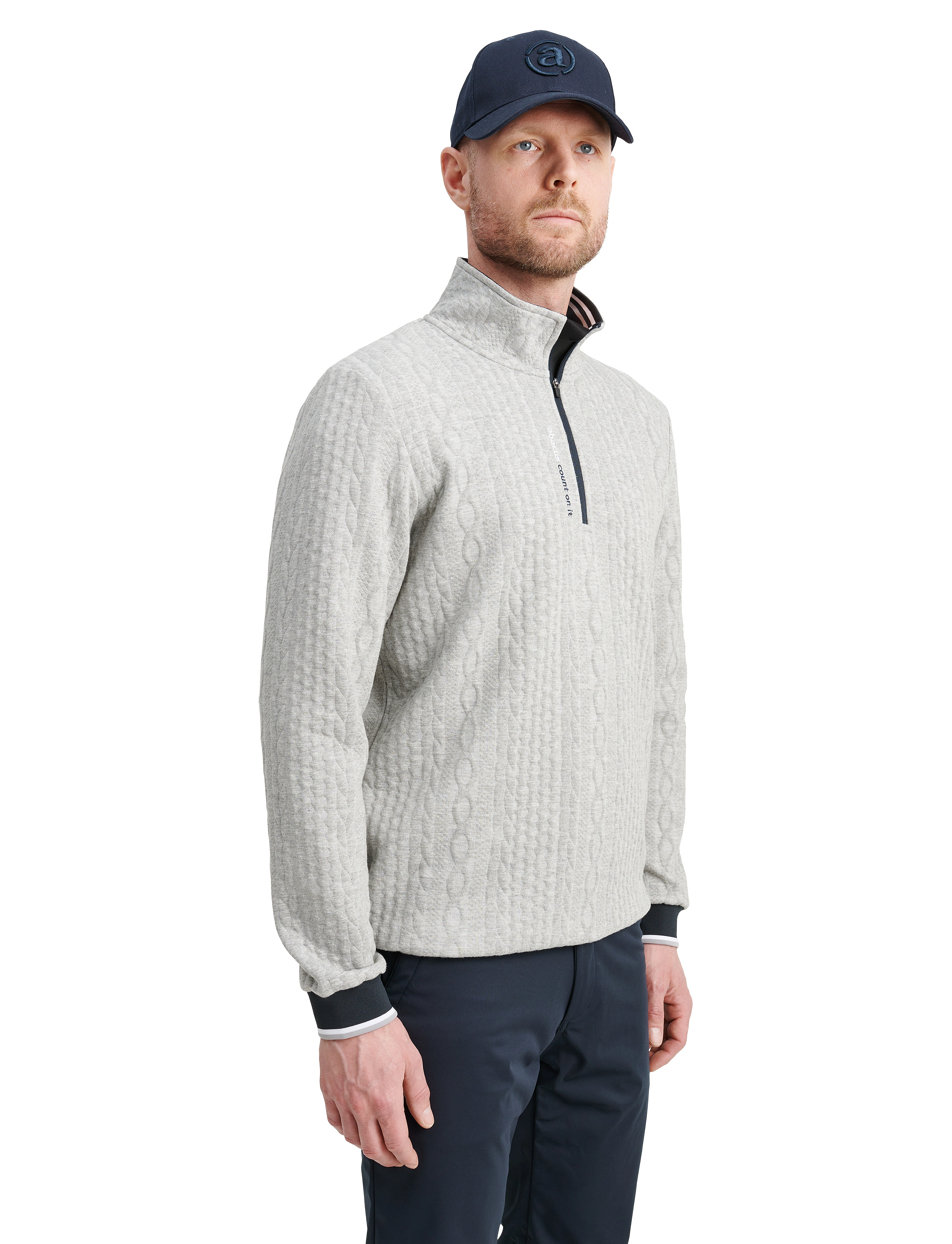 Abacus - Mens Woburn midlayer - fleeces & midlayers - lt.greymelange - 4
