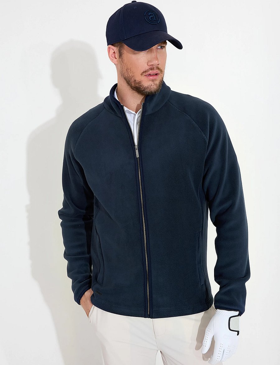Abacus - Mens Foxhills midlayer fullzip - fleece og mellemlag - navy - 0