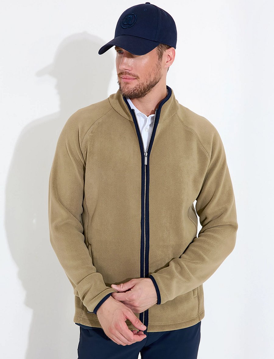 Abacus - Mens Foxhills midlayer fullzip - fleece & midlayer - taupe - 0