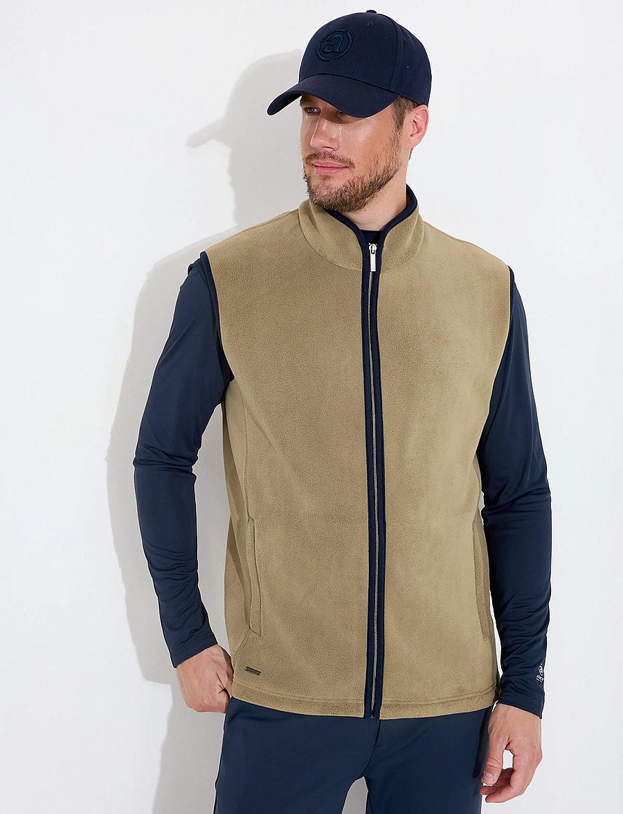 Abacus - Mens Foxhills midlayer bodywarmer - veste - taupe - 0