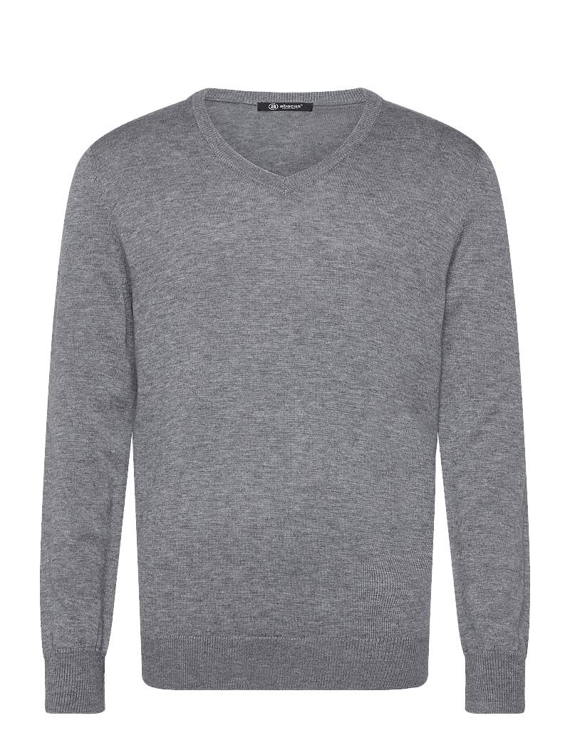 Abacus - Mens Liffin V-neck pullover - dzianinowe - greymelange - 1