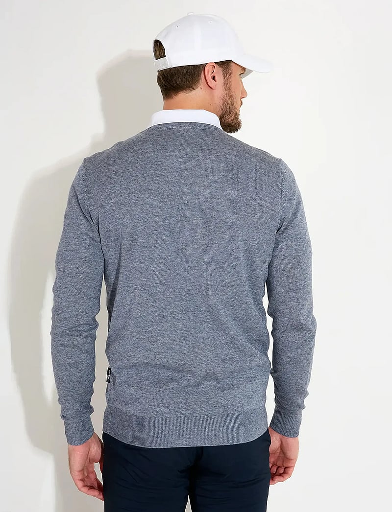 Abacus - Mens Liffin V-neck pullover - dzianinowe - greymelange - 3