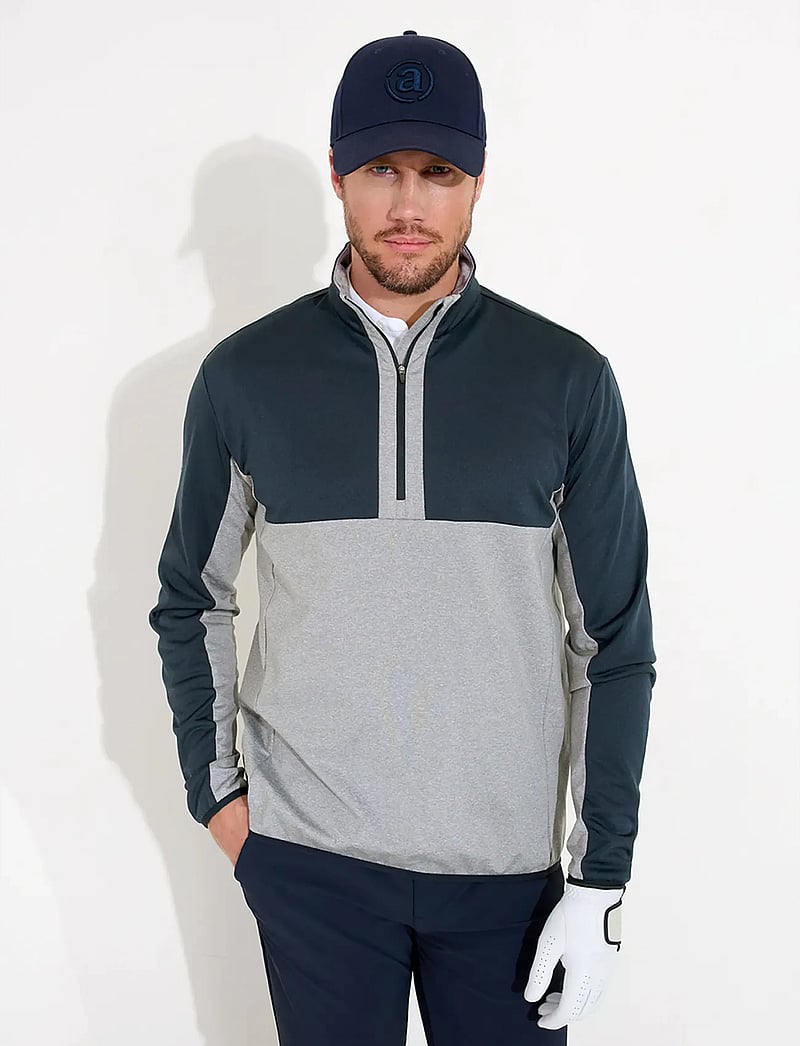 Abacus - Mens Erne midlayer - fleece & midlayer - lt.greymelange - 0