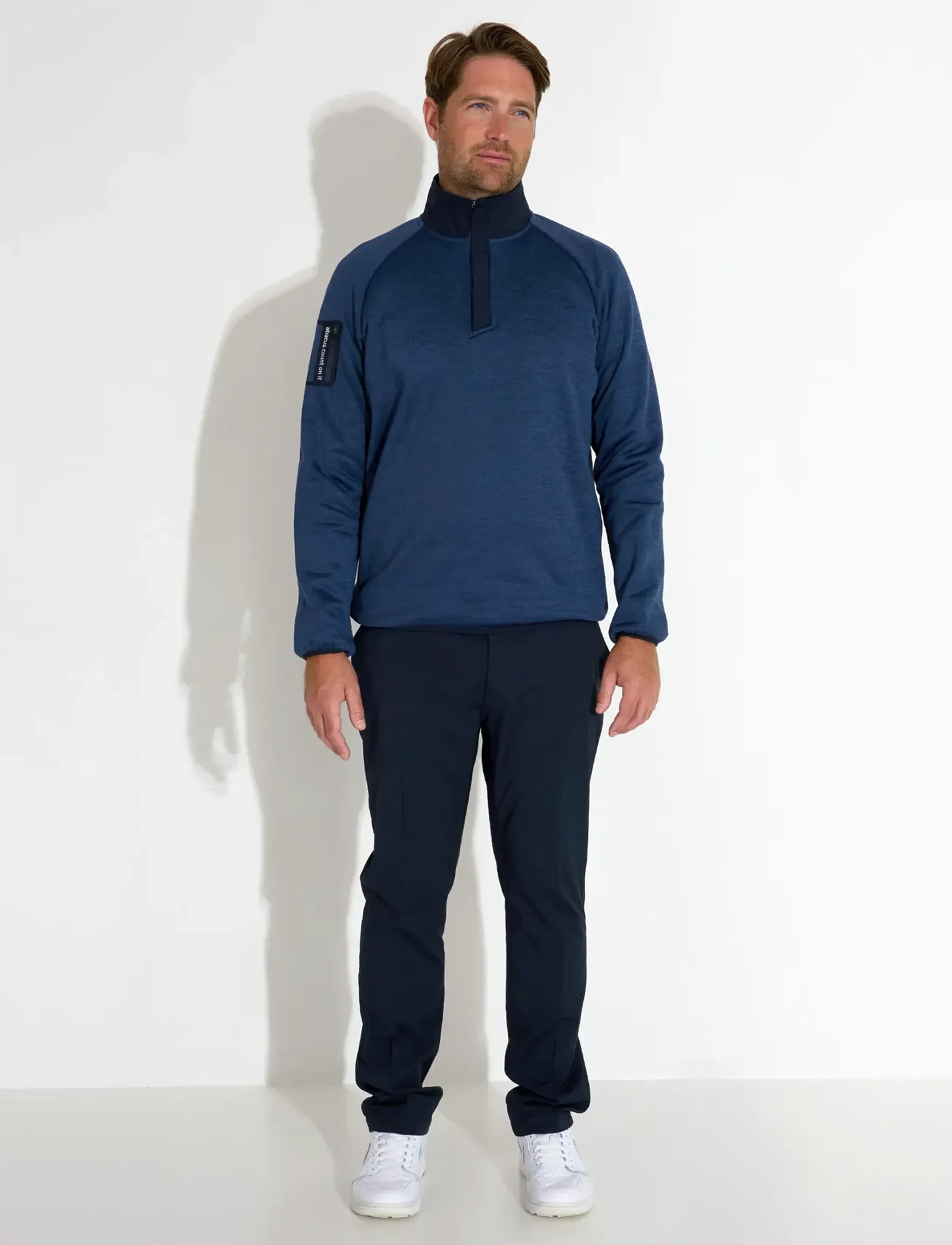 Abacus - Mens Arden midlayer - fleece - steelblue - 3