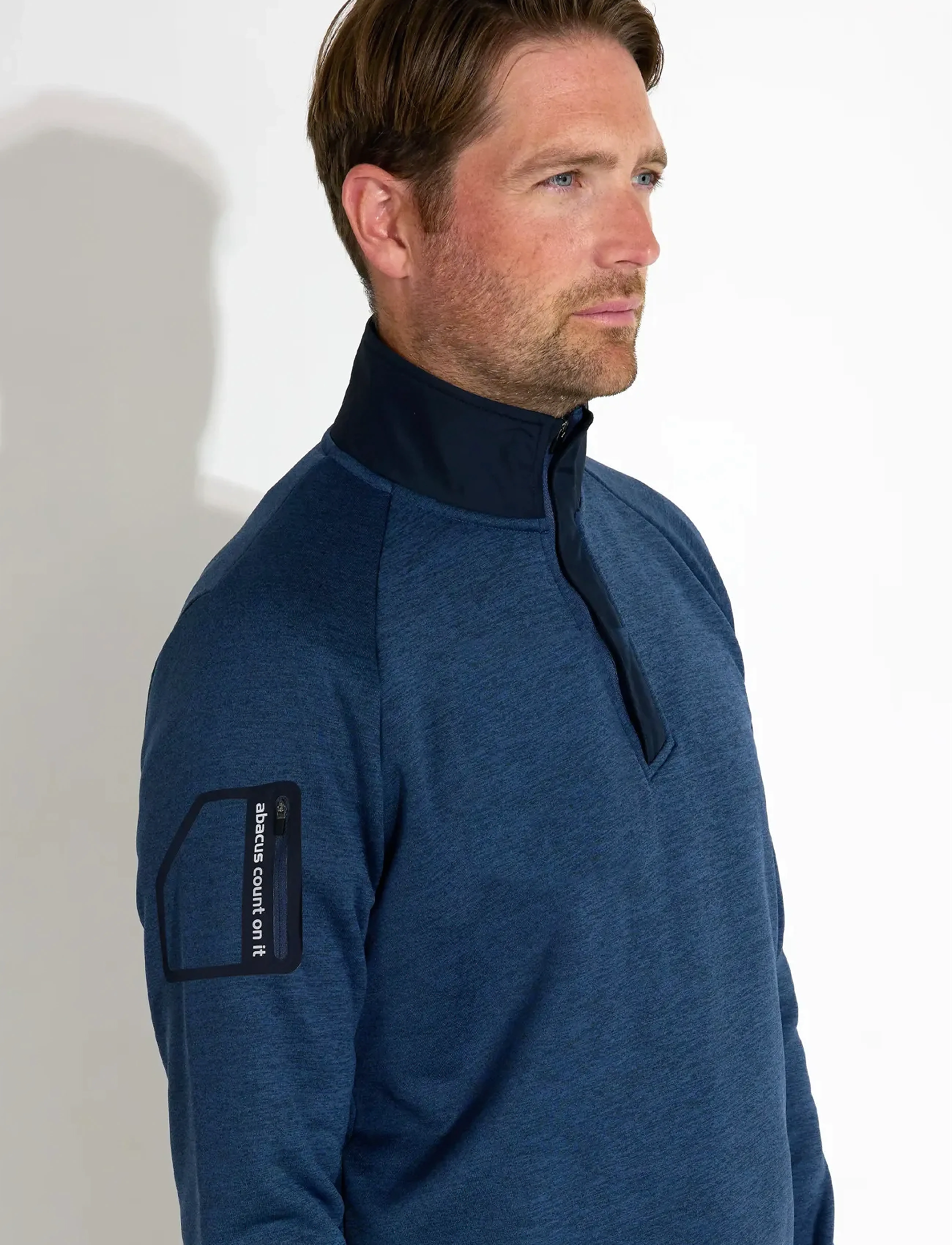 Abacus - Mens Arden midlayer - fleece - steelblue - 4