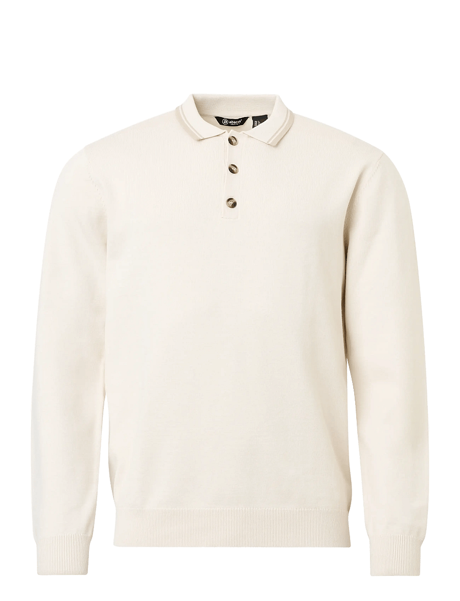 Abacus - Mens Niblick longsleeve polo - toppe & t-shirts - clam - 1