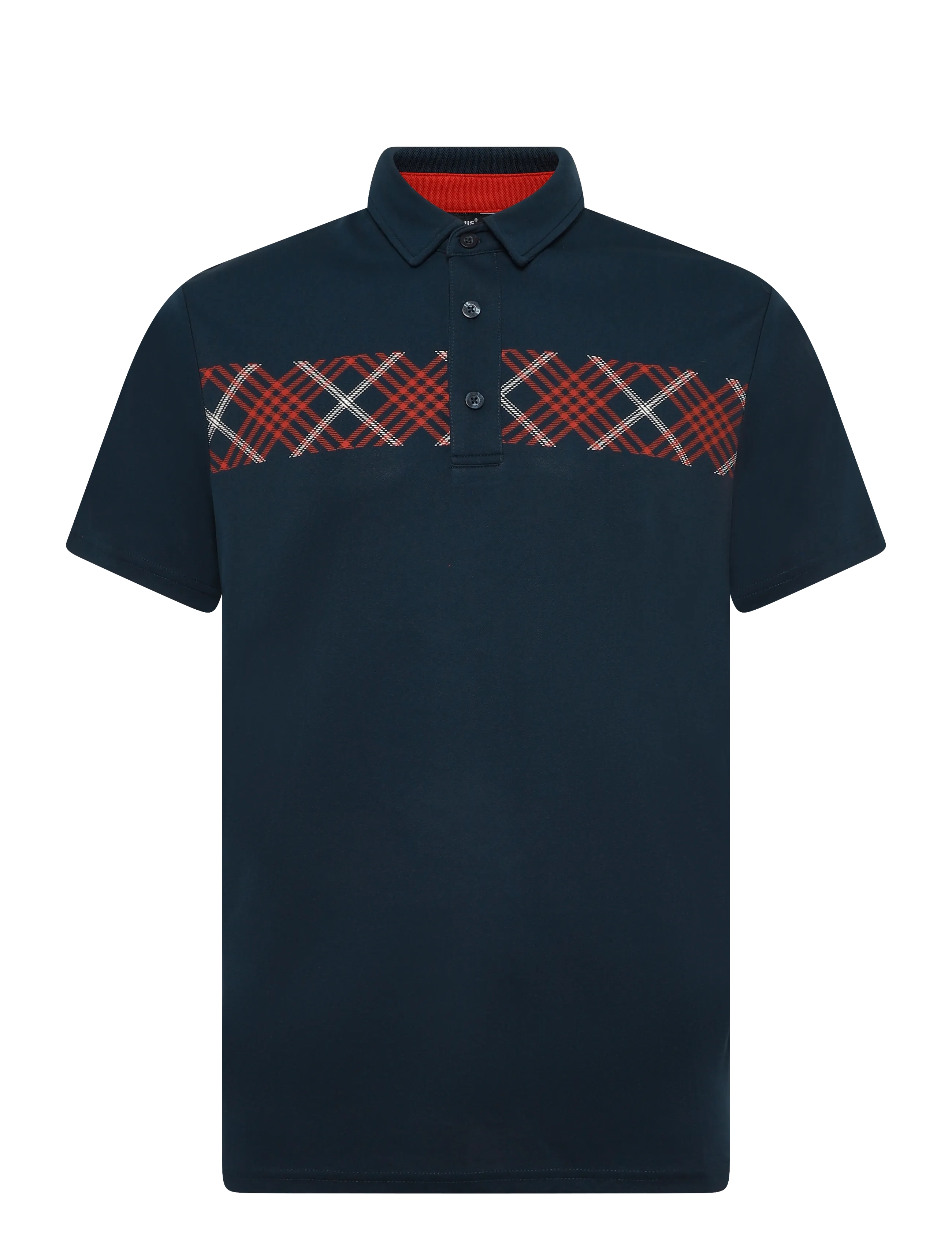 Abacus Mens Cape drycool polo - Abacus - CRIMSON / navy