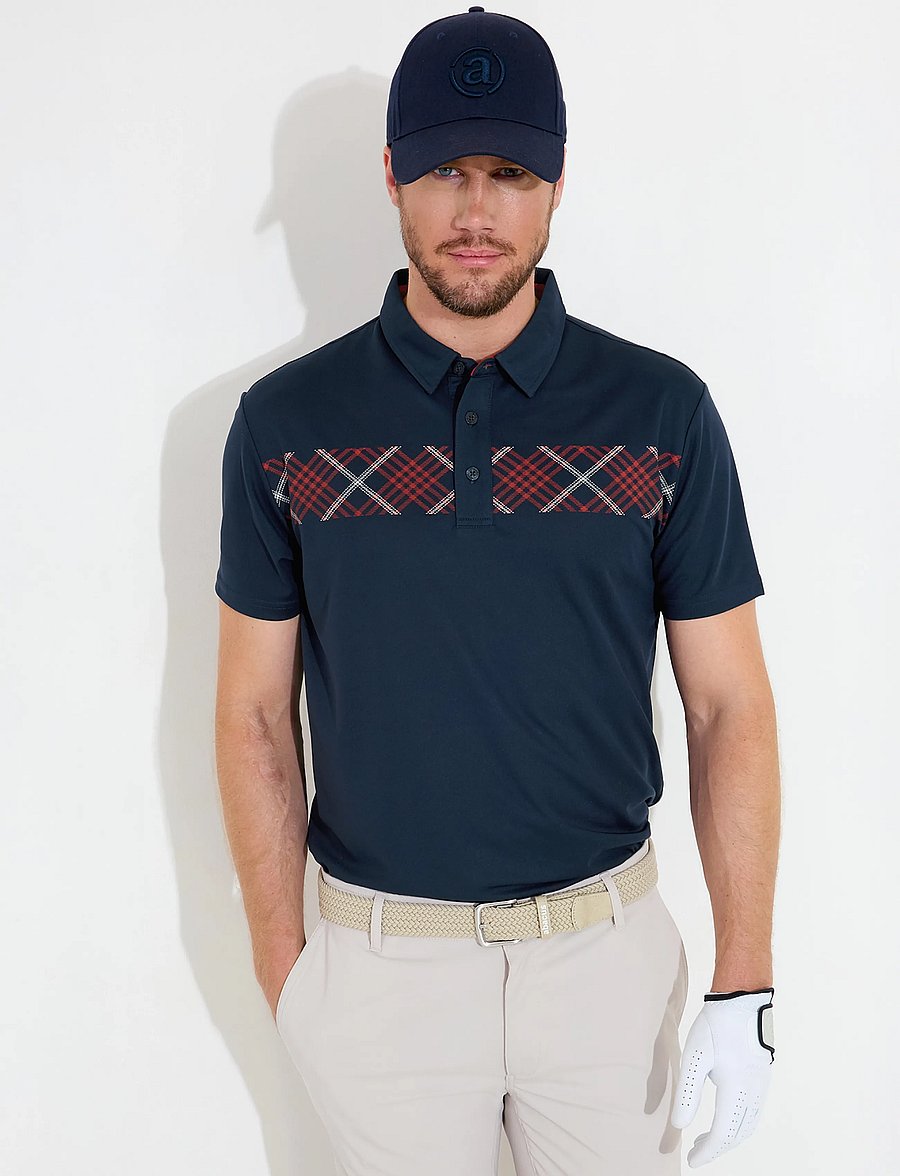 Abacus - Mens Cape drycool polo - toppe & t-shirts - crimson - 0