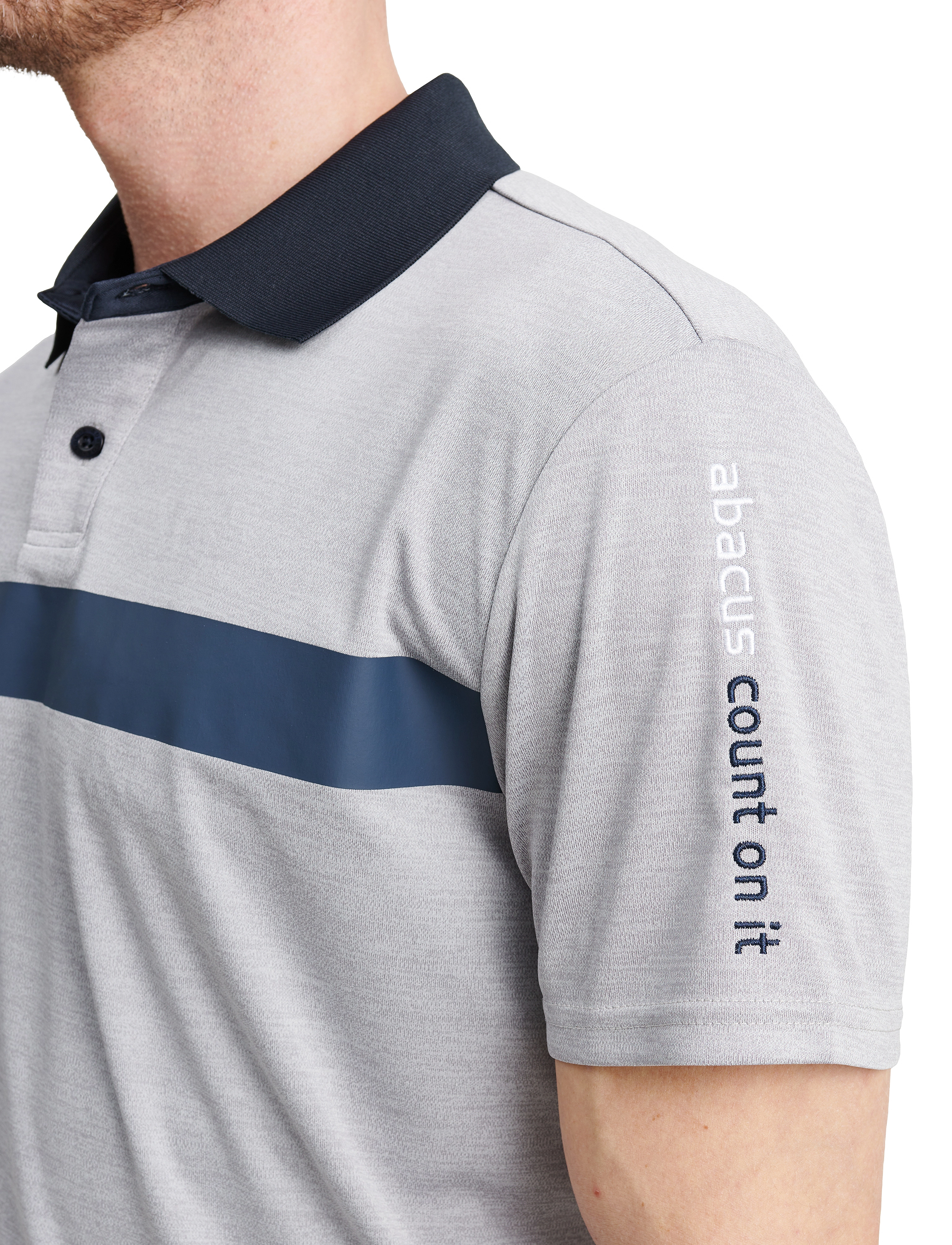 Abacus - Mens Hudson drycool polo - lt.greymelange - 4