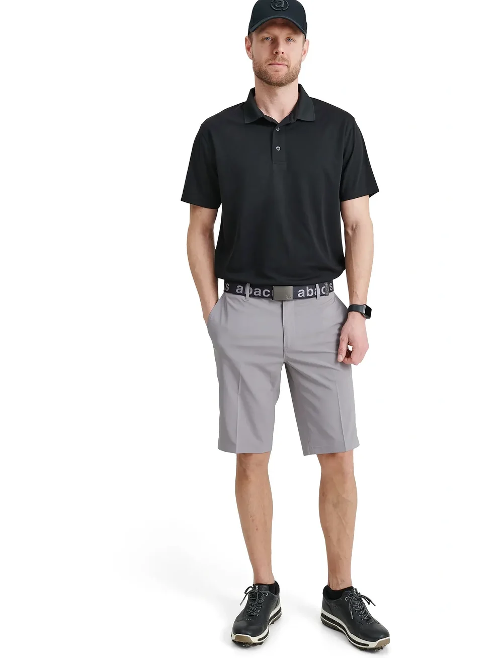 Abacus - Mens Cray drycool polo - toppe & t-shirts - black - 3