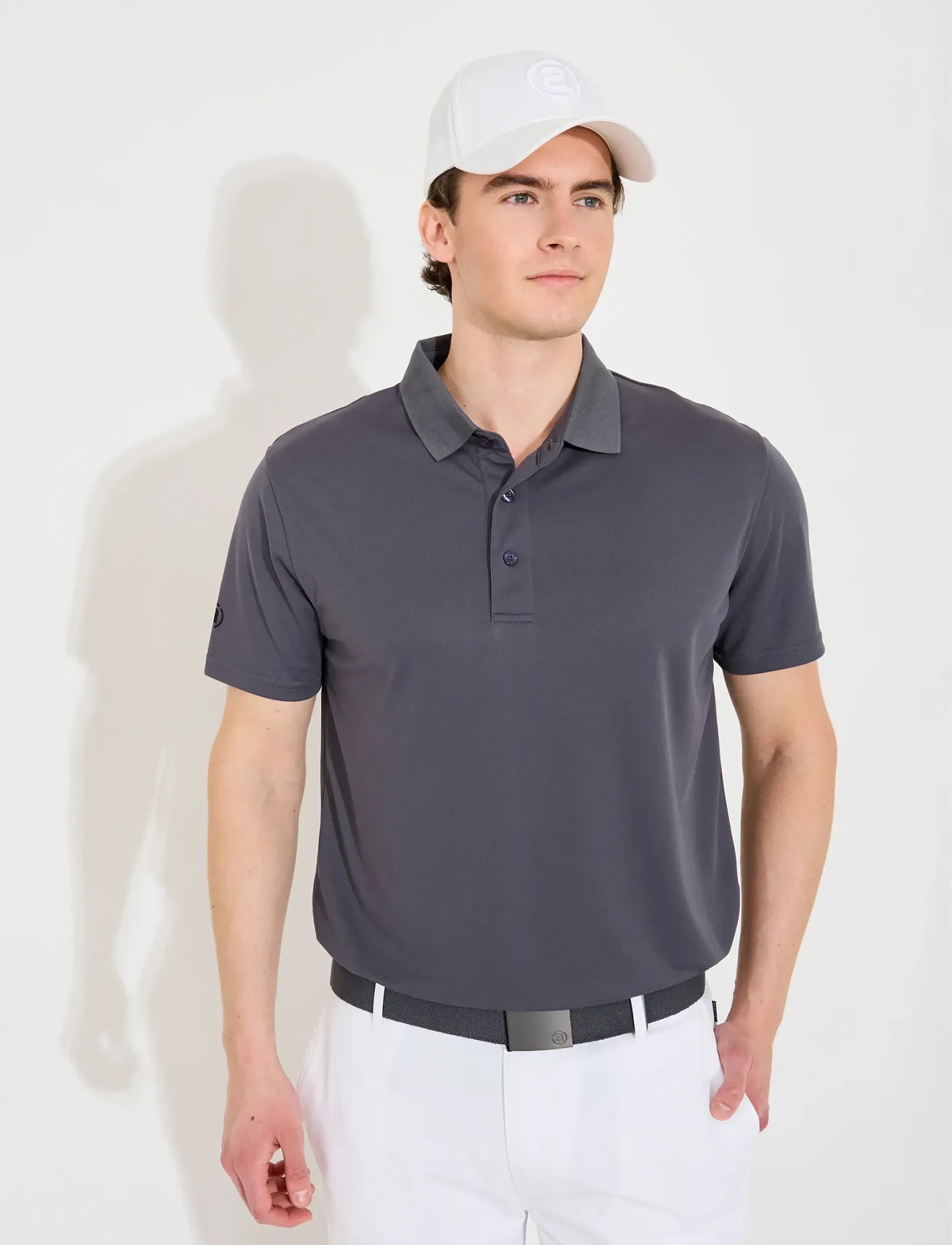 Abacus Mens Cray Drycool Polo, Mænd, Polo T-shirt, Grå, Str: L