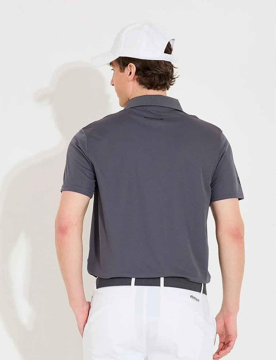 Abacus - Mens Cray drycool polo - oberteile & t-shirts - dk.grey - 3