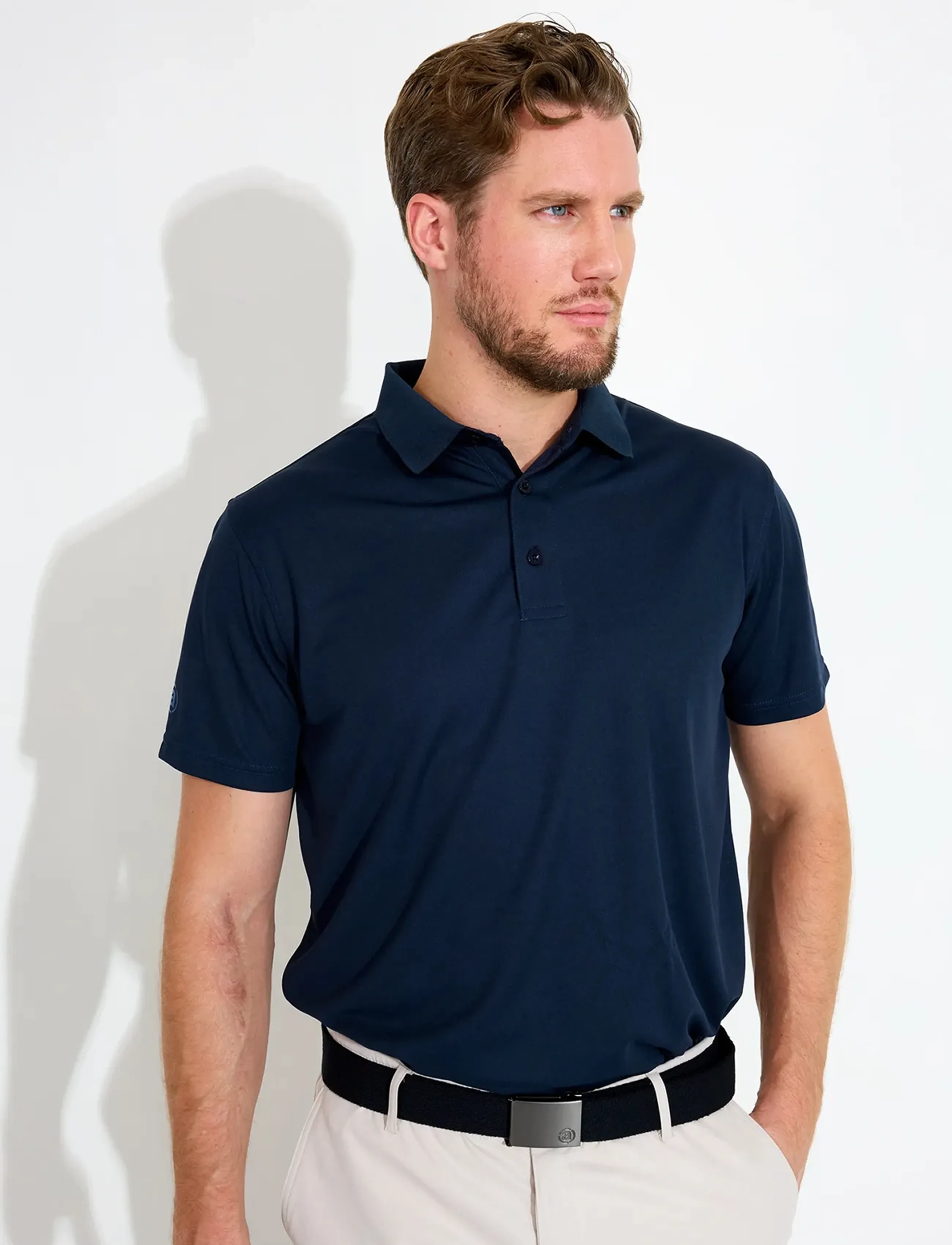 Abacus Mens Cray Drycool Polo, Mænd, Polo T-shirt, Blå, Str: L