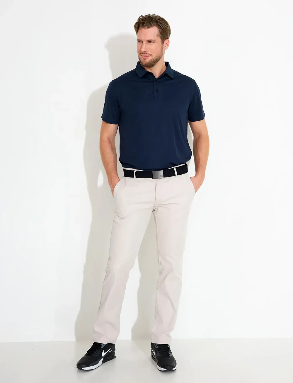 Abacus - Mens Cray drycool polo - toppar & t-shirts - navy - 4