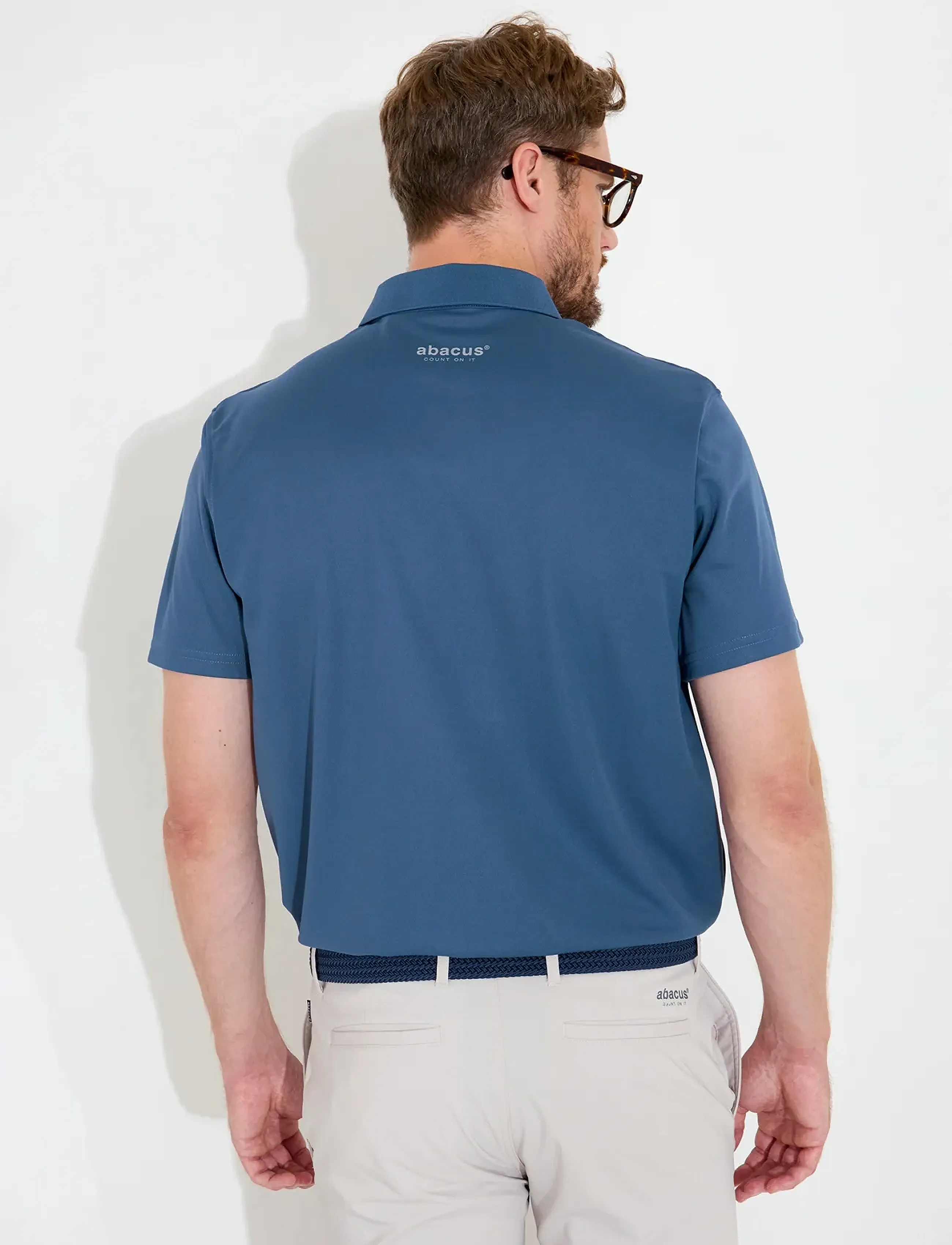 Abacus - Mens Cray drycool polo - toppe & t-shirts - steelblue - 3
