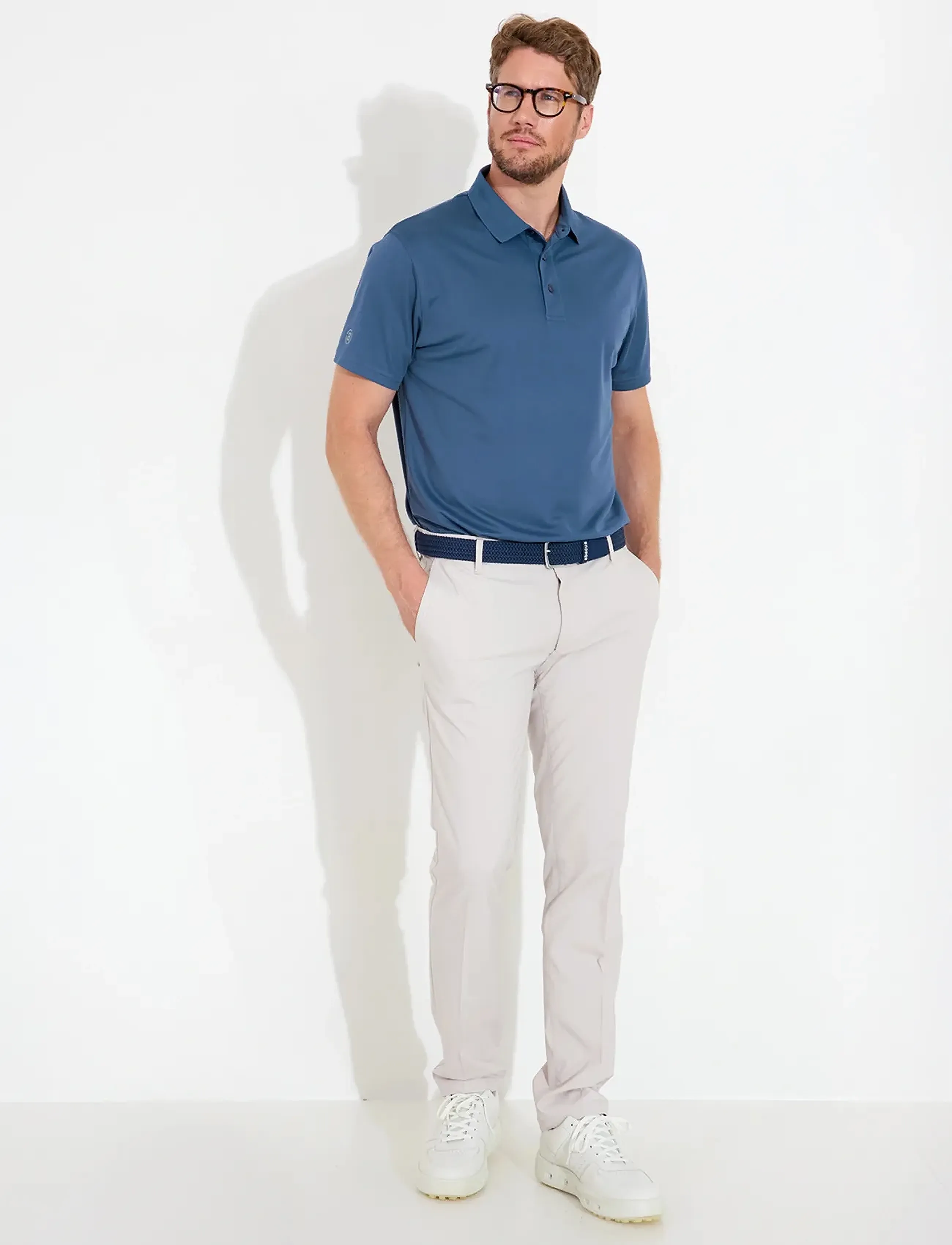 Abacus - Mens Cray drycool polo - toppe & t-shirts - steelblue - 4