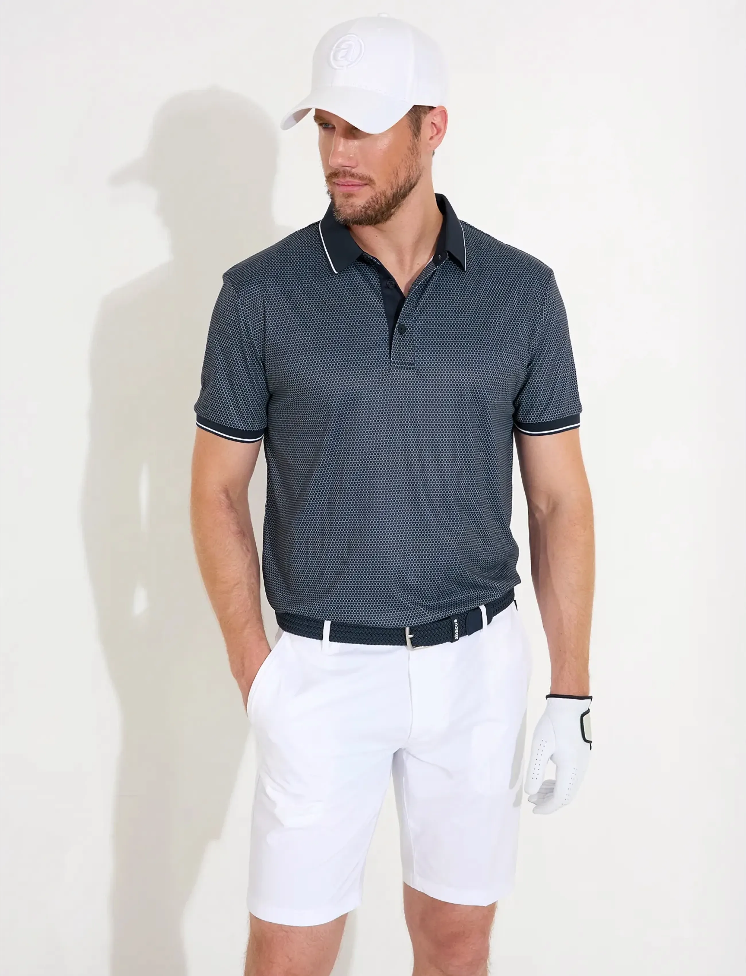Abacus Mens Headfort Drycool Polo, Mænd, Polo T-shirt, Navy, Str: XL