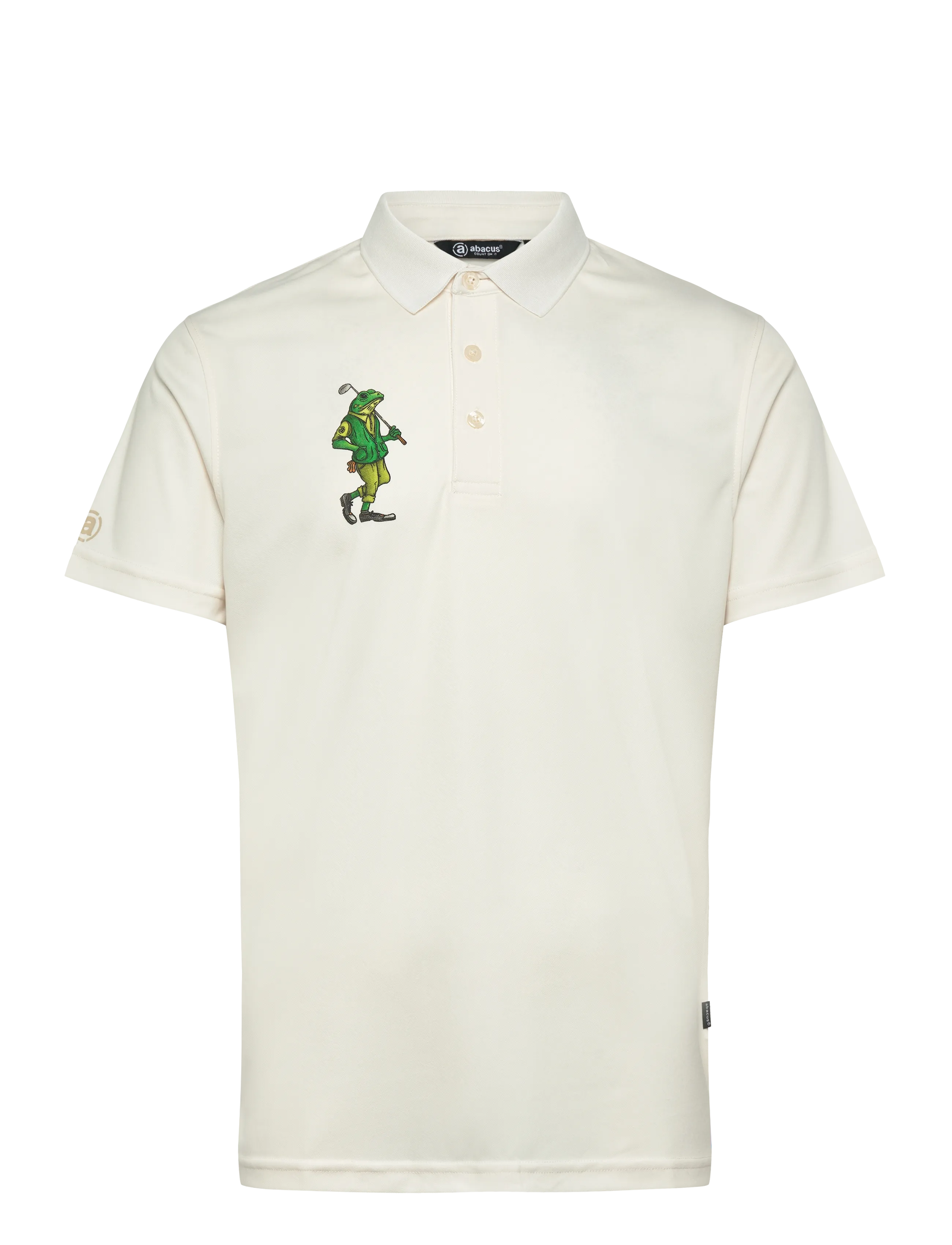 Abacus Mens Froggy drycool polo - Abacus - CLAM / white