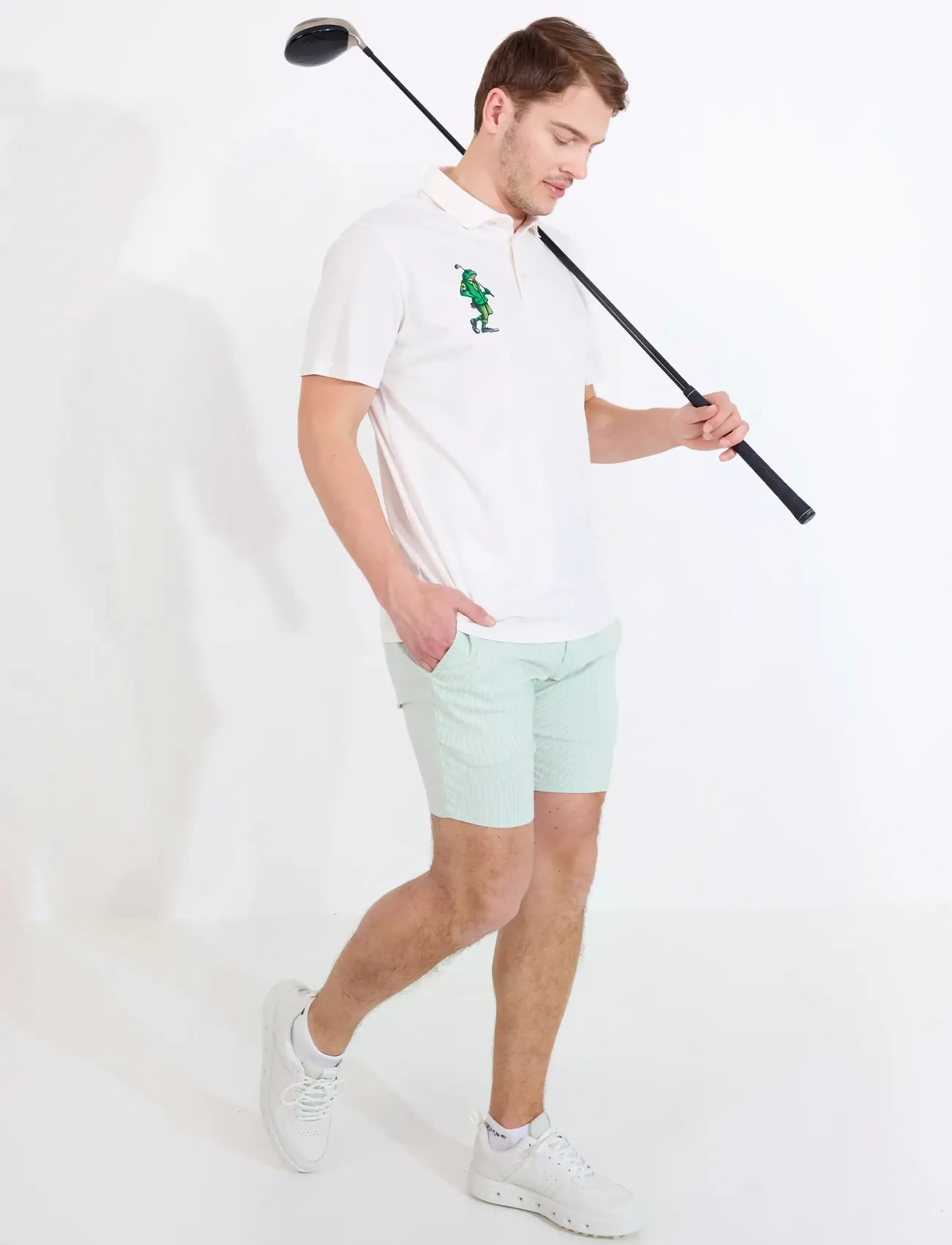 Abacus - Mens Froggy drycool polo - toppe & t-shirts - clam - 4