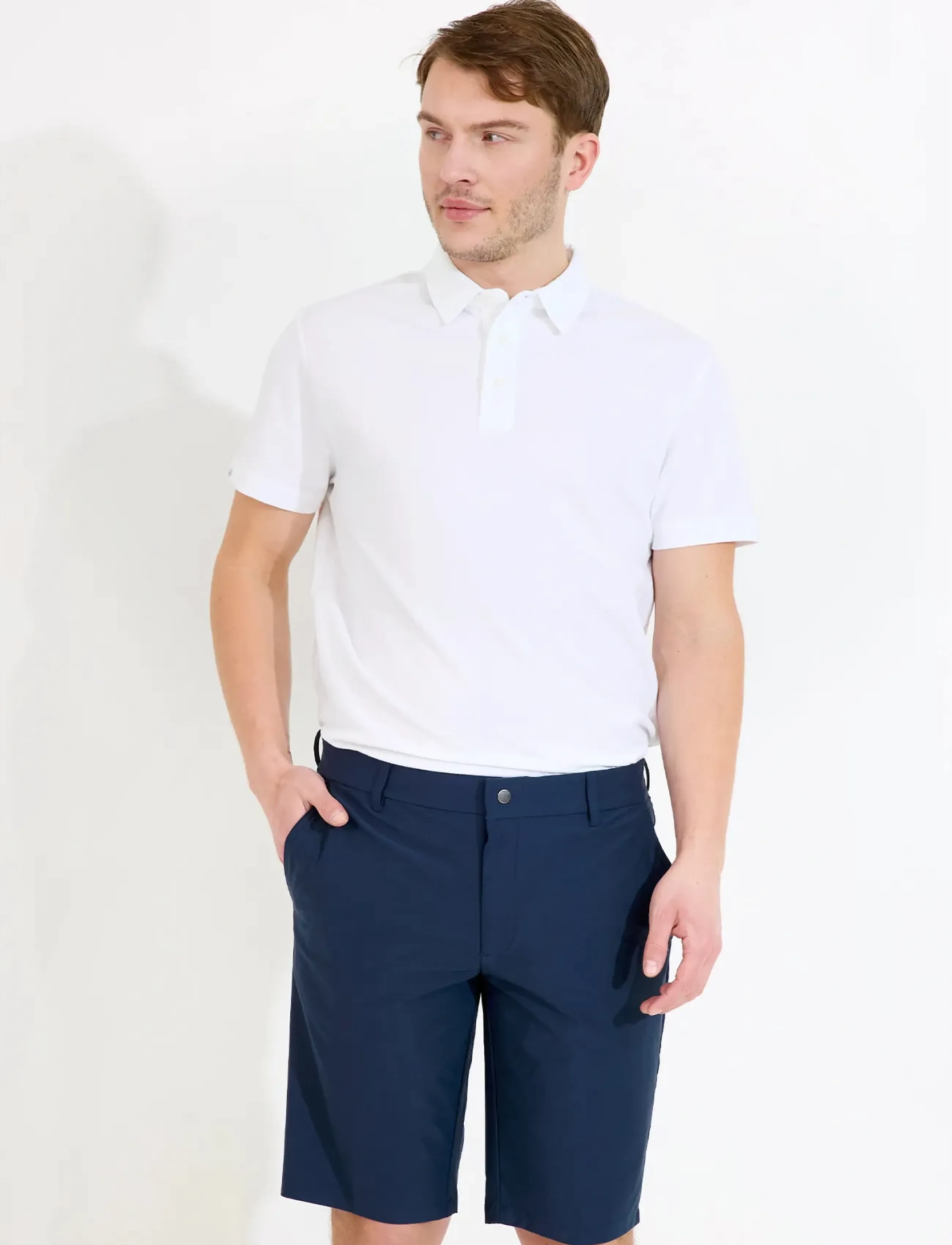 Abacus Mens Hillside Polo, Mænd, Polo Shirt, Hvid, Str: M