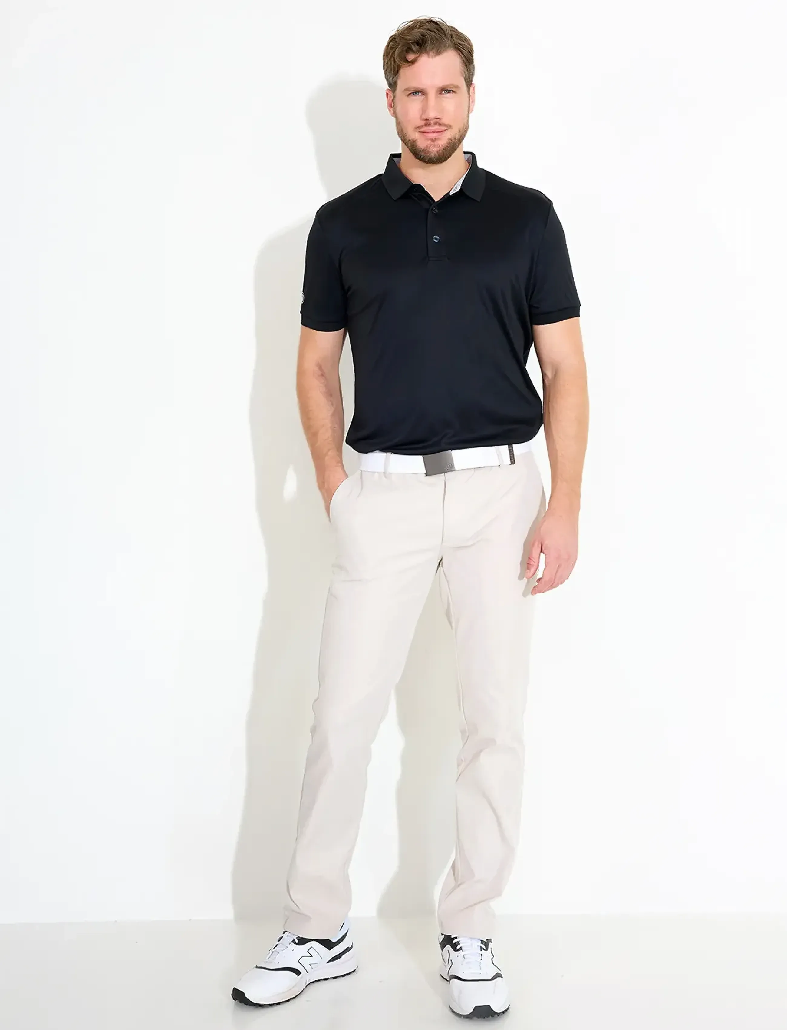 Abacus - Mens Hammel recycled polo - toppar & t-shirts - black - 3