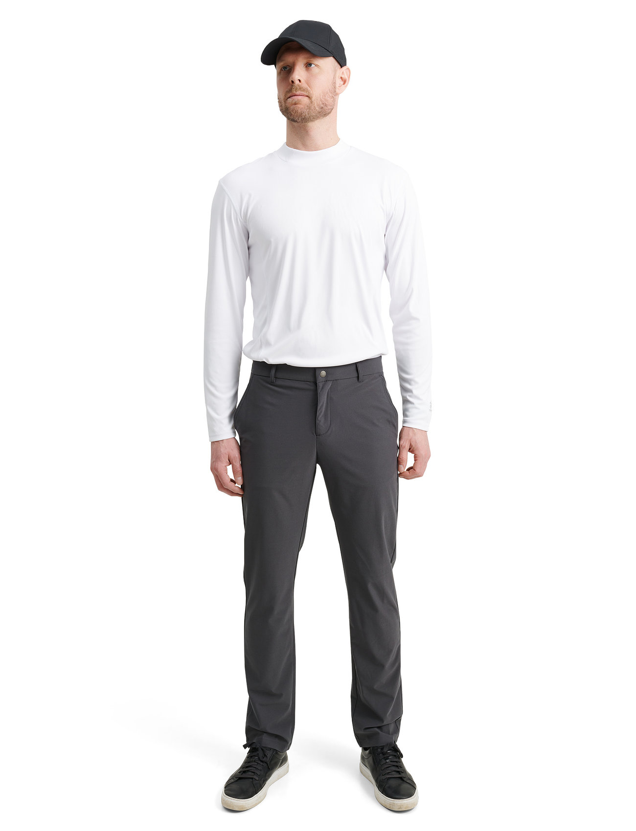 Abacus - Mens Mellion Stretch trousers - golfbukser - dk.grey - 0