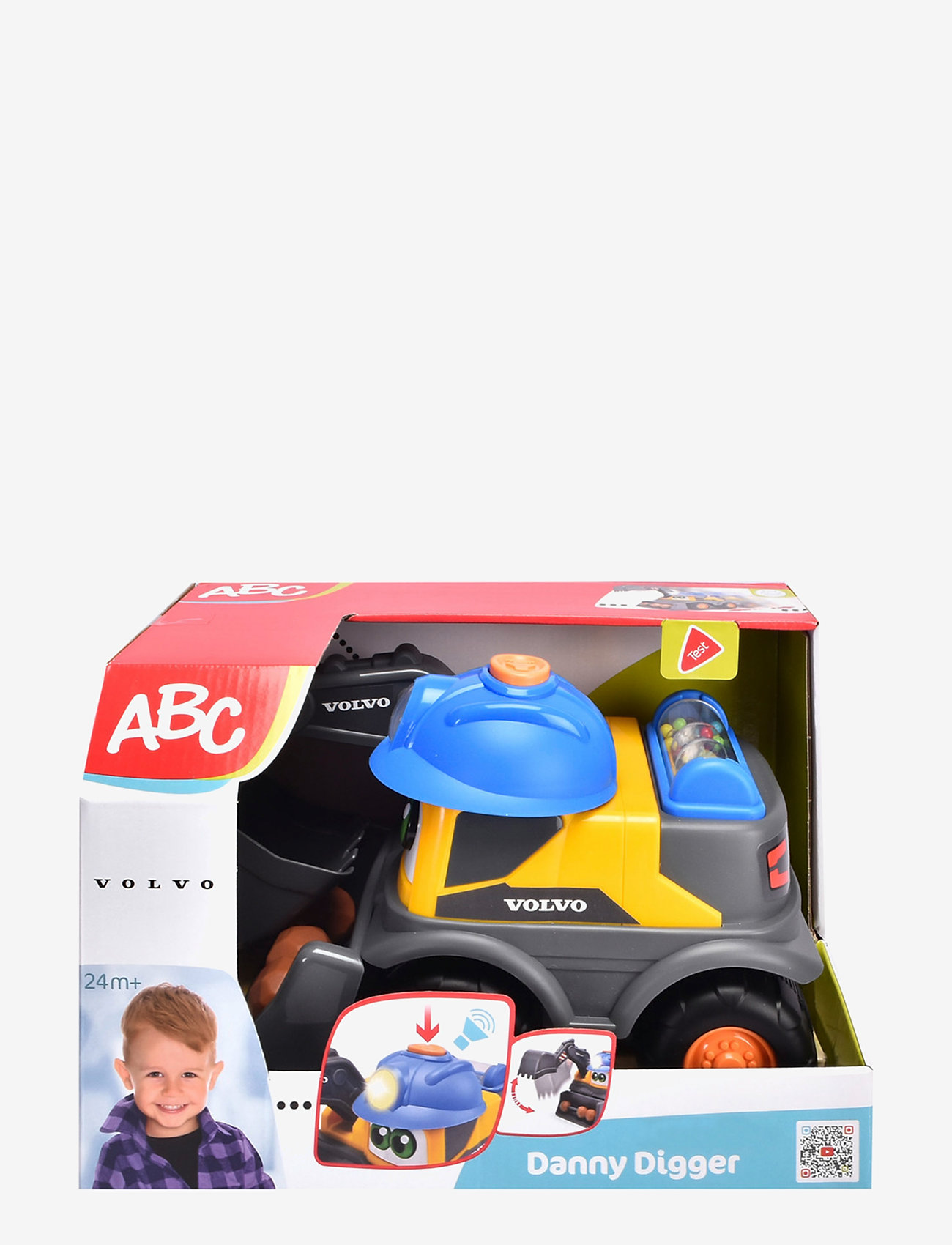 ABC - ABC Danny Digger Volvo Excavator, 25 cm - trucks - yellow - 2