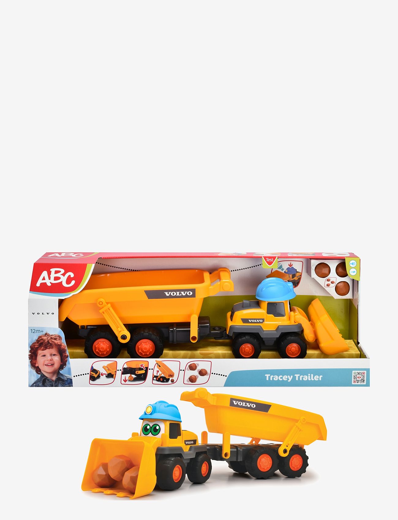 ABC - ABC Volvo ABC Tracey Trailer, 65 cm - lastbiler - orange - 2