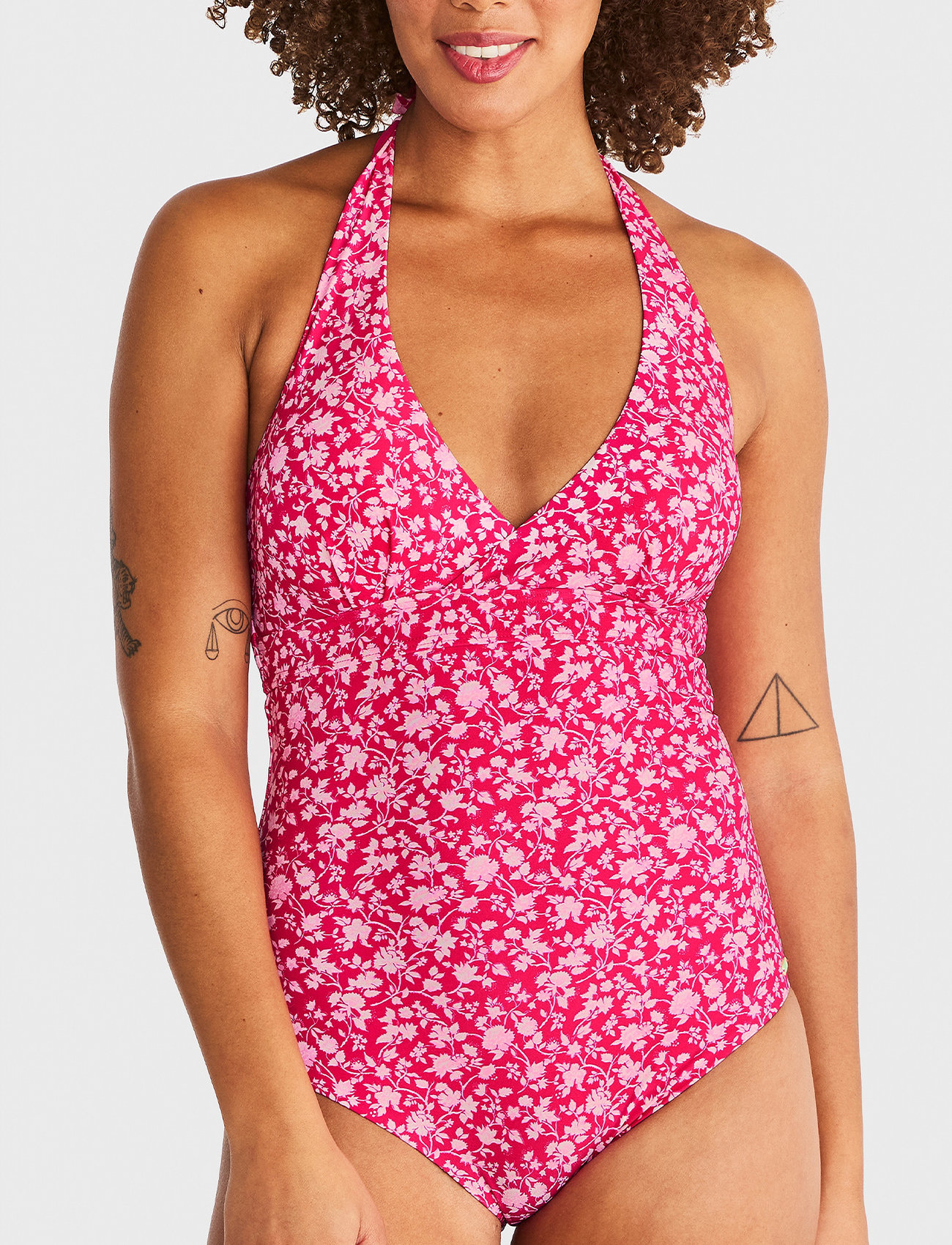 Abecita Haiti Halterneck Swimsuit Pink Crush - Pink - B/C x 40 1