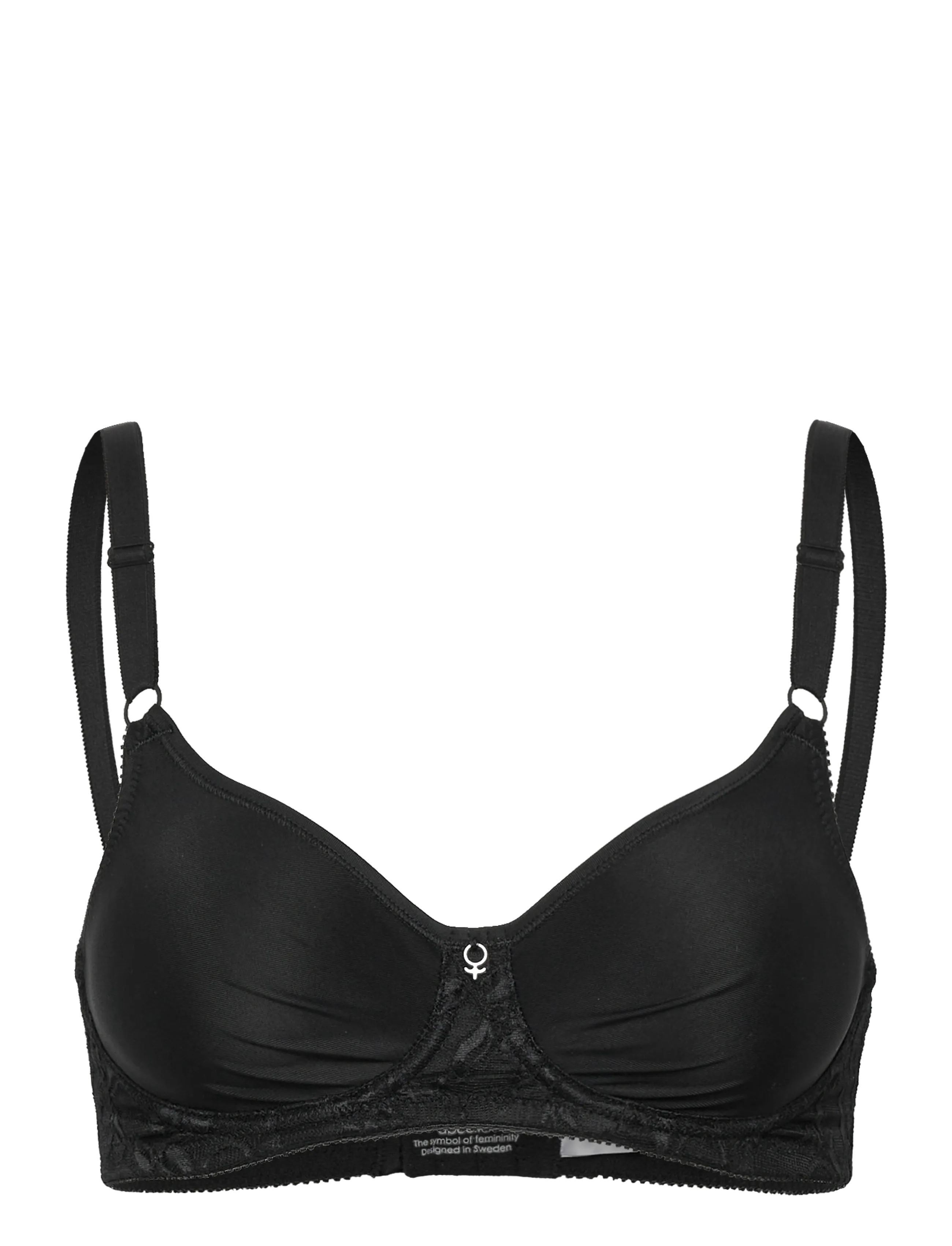 Abecita Iris Wire Bra Moulded Cups White, Kvinder, Formstøbt Bøjle BH, Sort, Str: 85 C