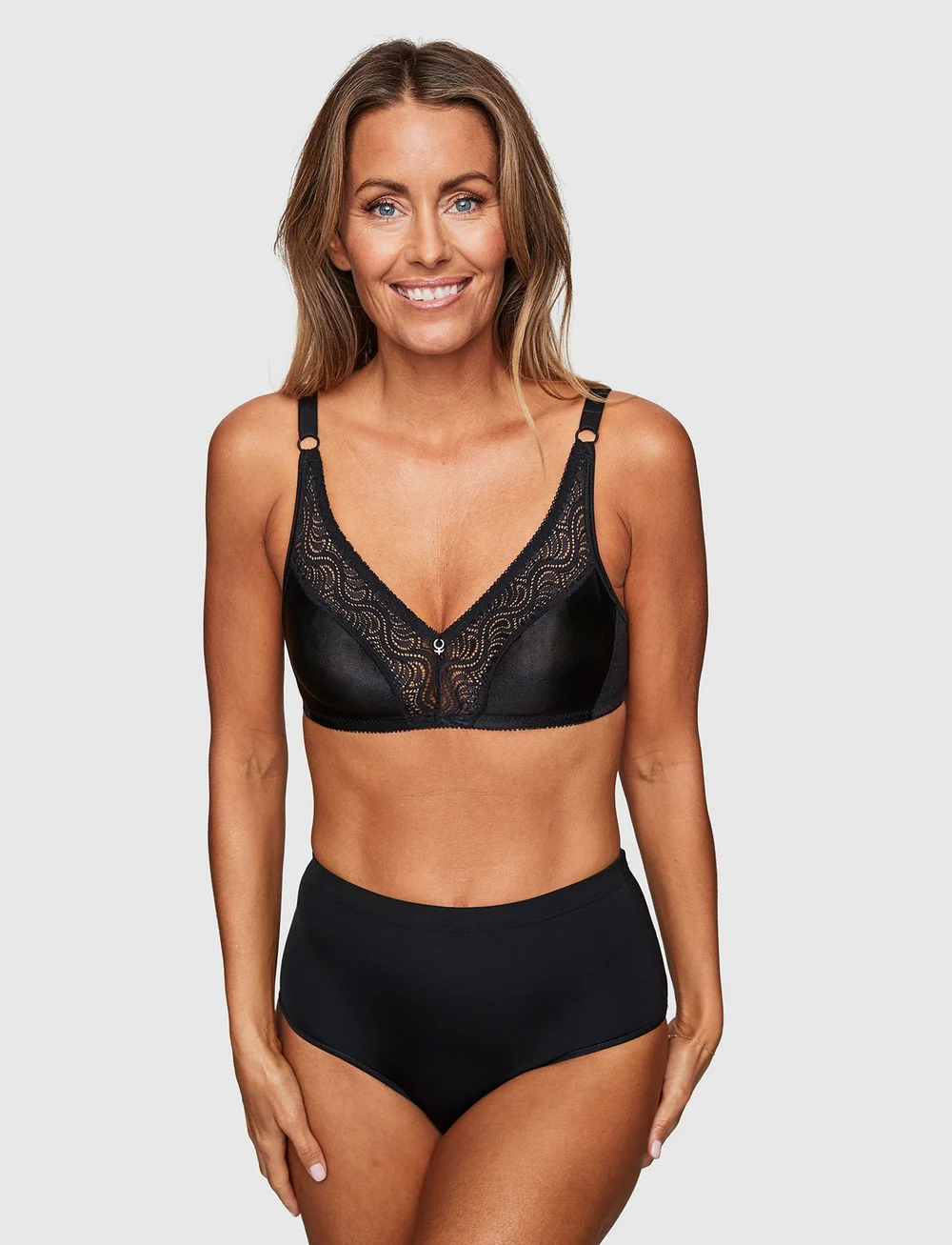 Abecita - Glitter,Soft Bra White - tank top-bh'er - black - 0