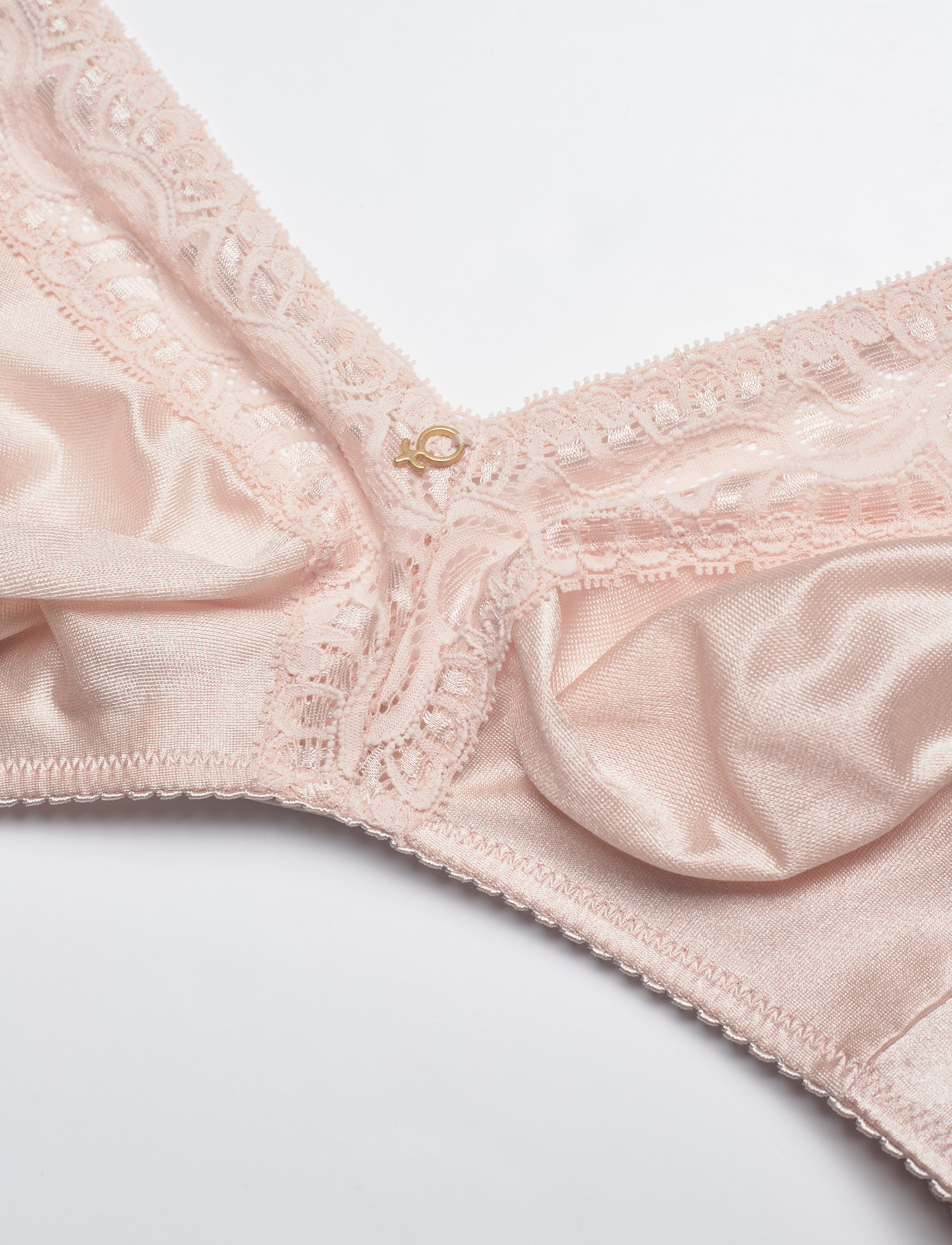 Abecita - Glitter,Soft Bra White - bh-linnen - powder - 2