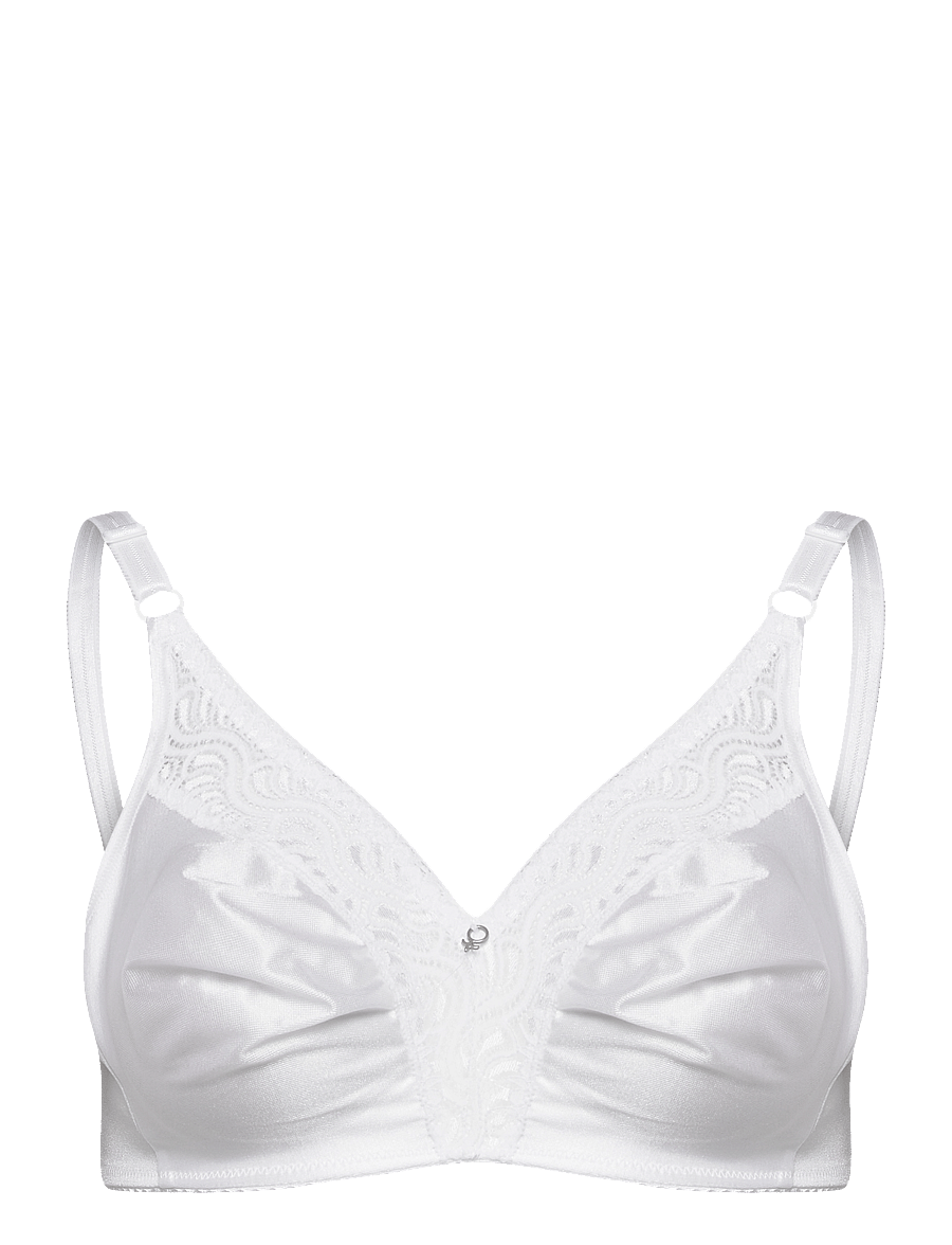 Abecita - Glitter,Soft Bra White - tank top-bh'er - white - 1