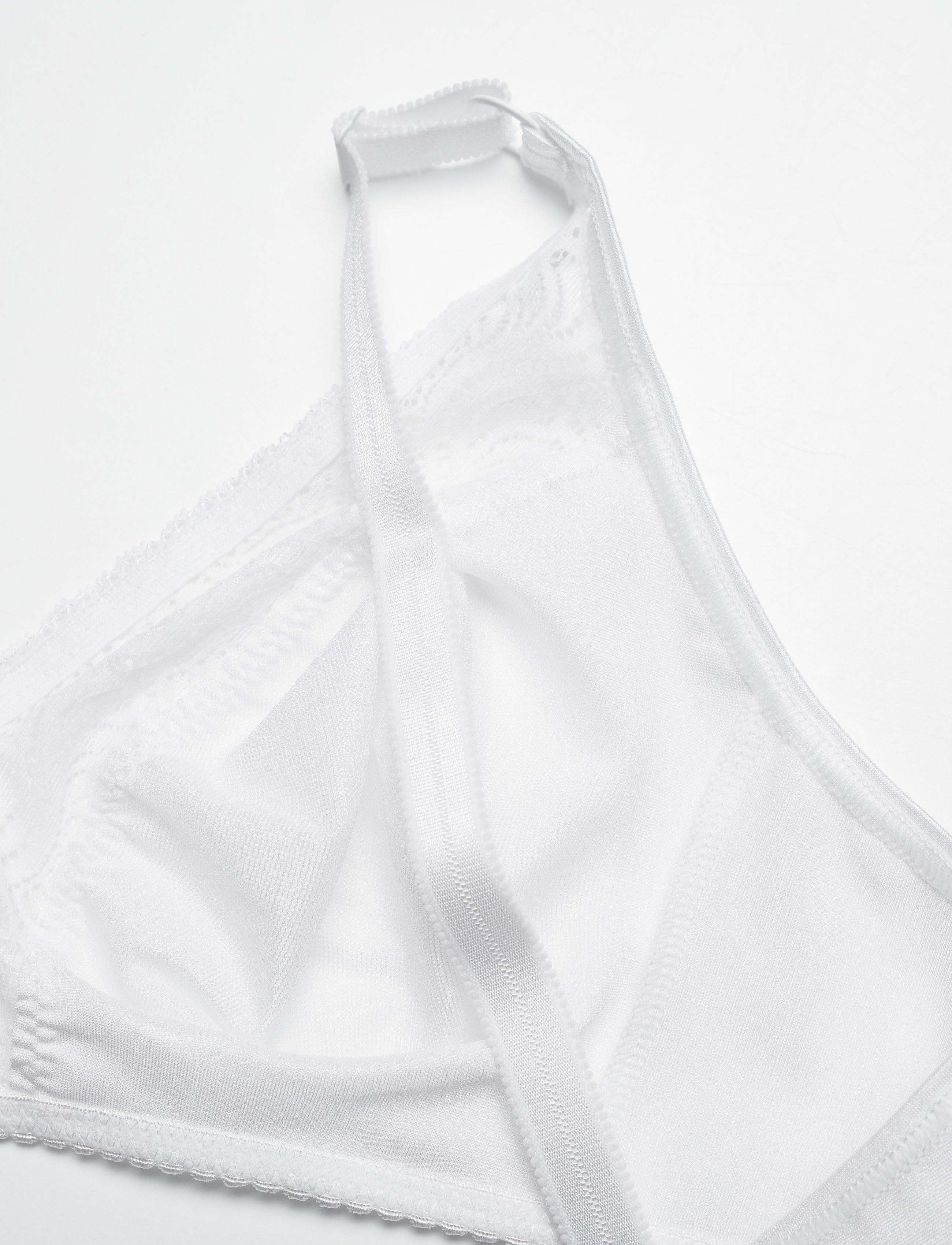 Abecita - Glitter,Soft Bra White - tank top-bh'er - white - 4